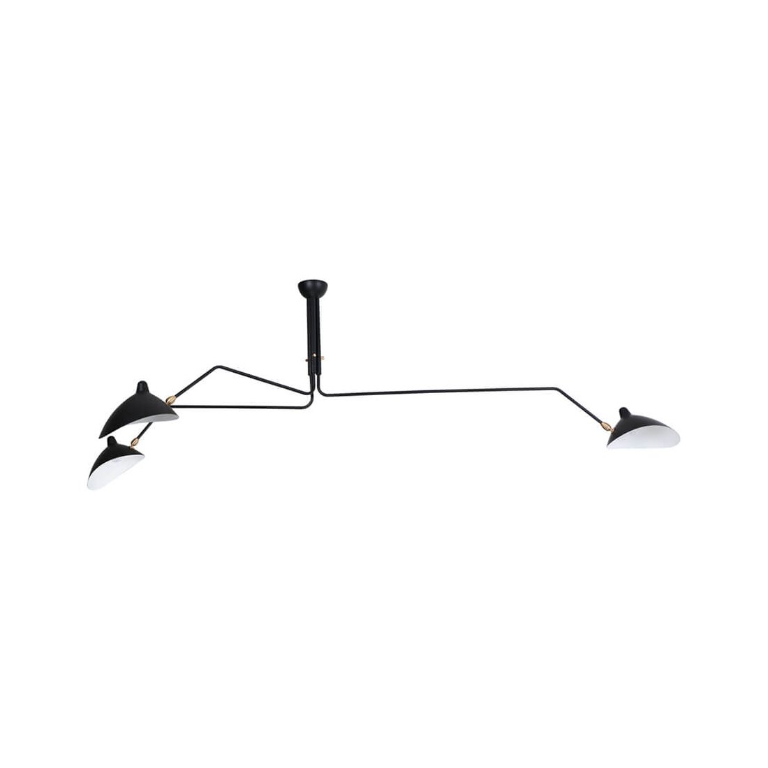 Serge Mouille Lampe plafonnier à 3 bras
