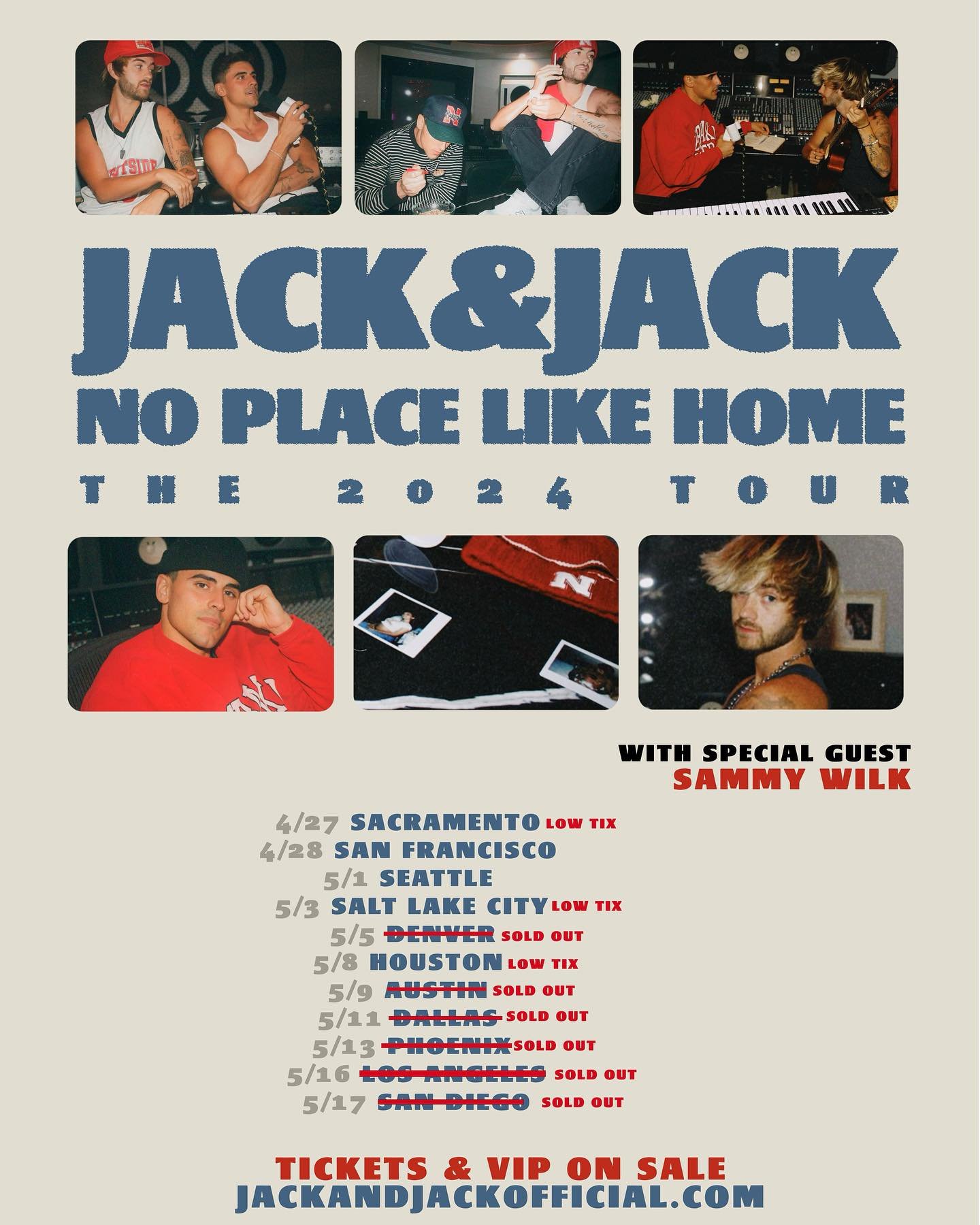 Hope you guys ready for leg 2! Last chance to get tickets and VIP upgrades at jackandjackofficial.com - Thanks for streaming HOME ❤️ signed physical CDs will be available for these upcoming shows 👀