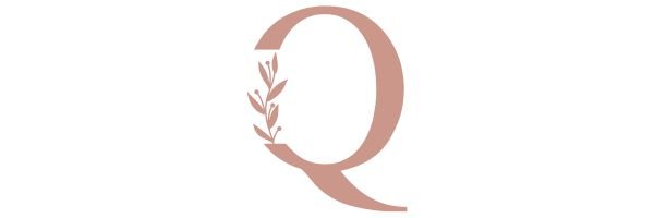 mauve pink capitol letter Q
