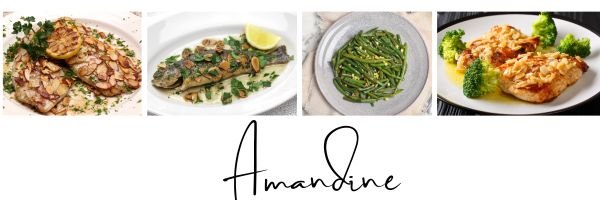 four photos with amandine examples