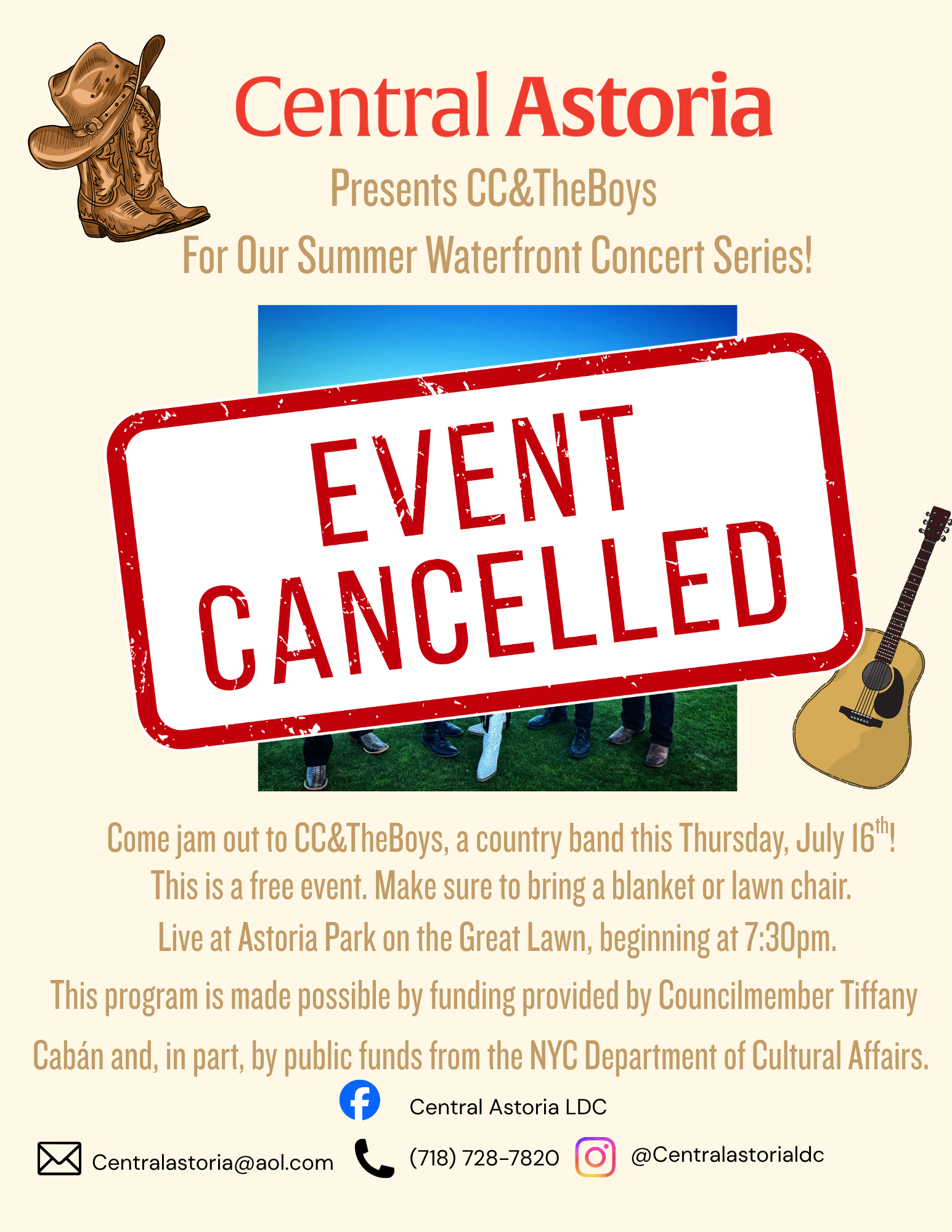 7/16 CC&TheBoys Waterfront Concert Series CANCELLED