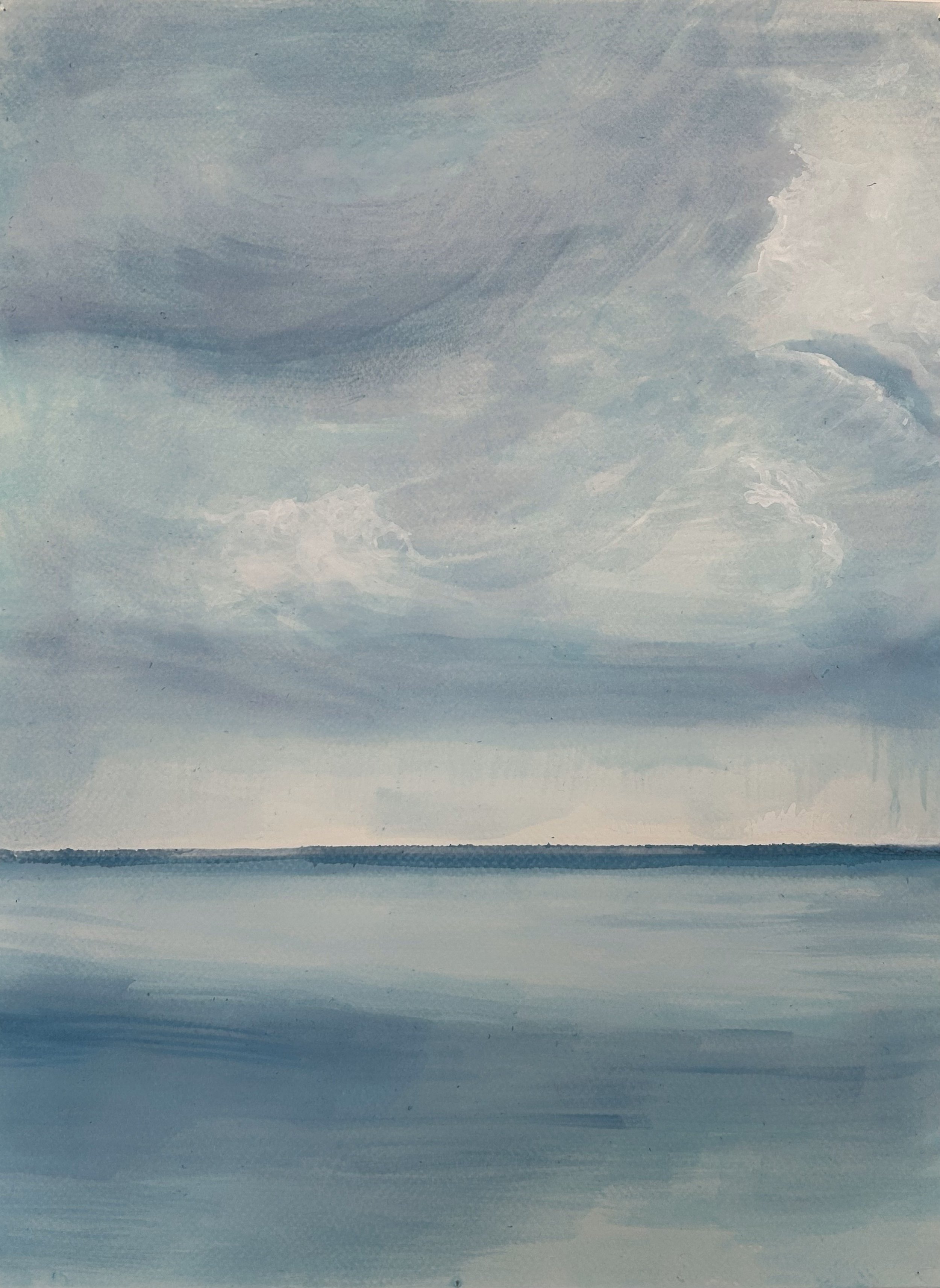 Seascapes numbers 1-3, Torremolinos – Natural Variations • Liquid Watercolour on Paper • 12x18 inches