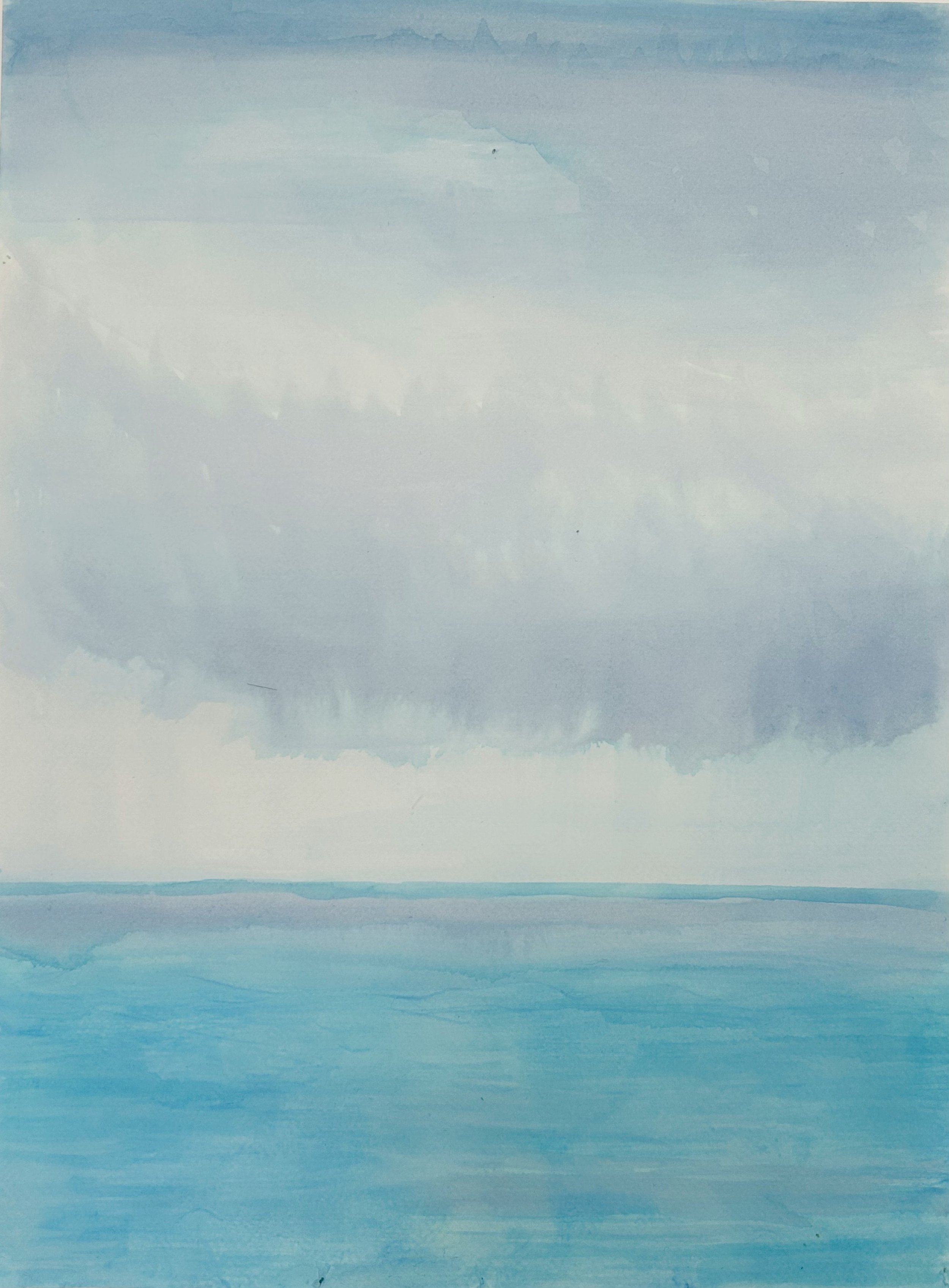 Seascapes numbers 1-3, Torremolinos – Natural Variations • Liquid Watercolour on Paper • 12x18 inches