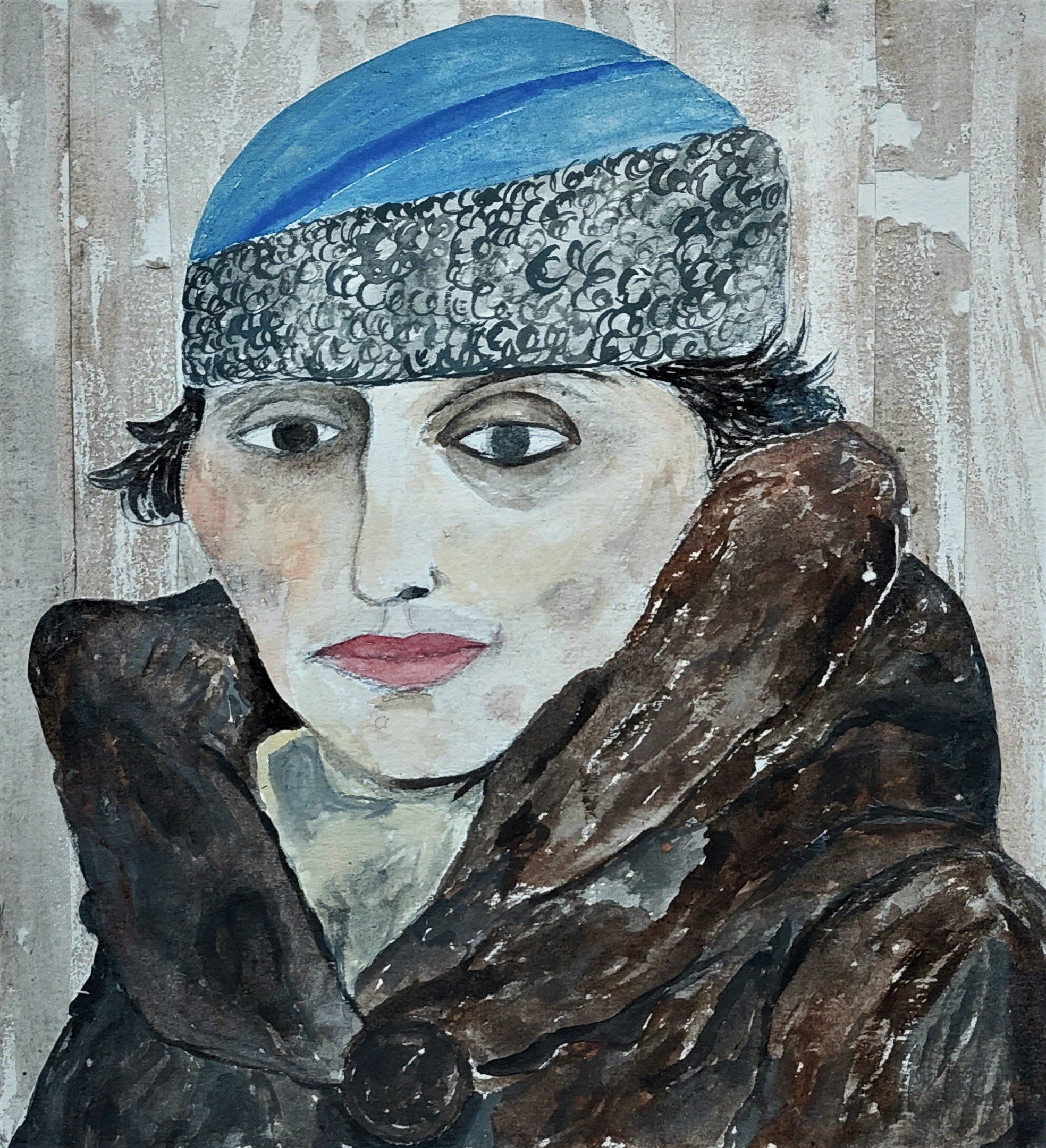 Alice B Toklas Watercolour on Paper 9” x 10”