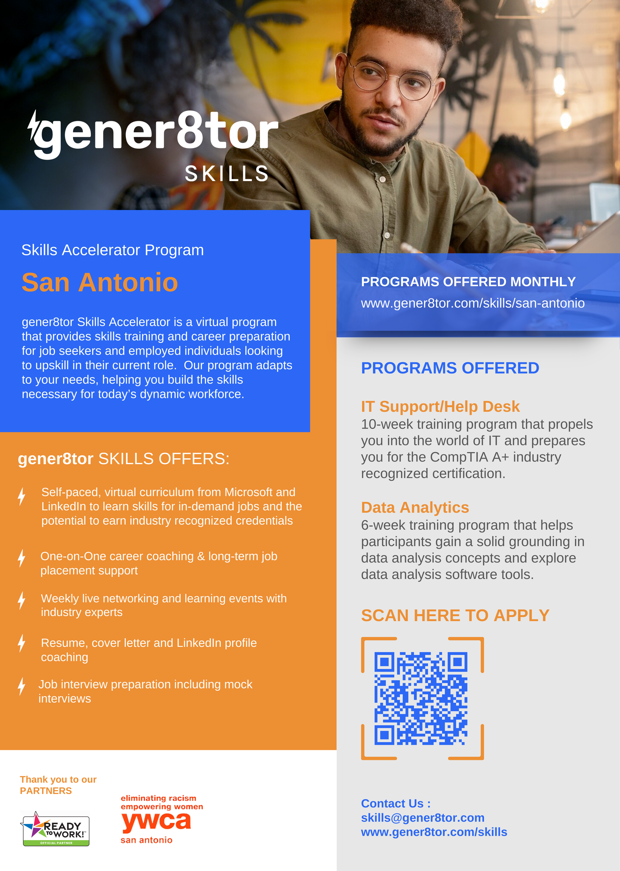Workforce Development Flyers Ready to Work — YWCA San Antonio | Youth Services | Childcare | Workforce
