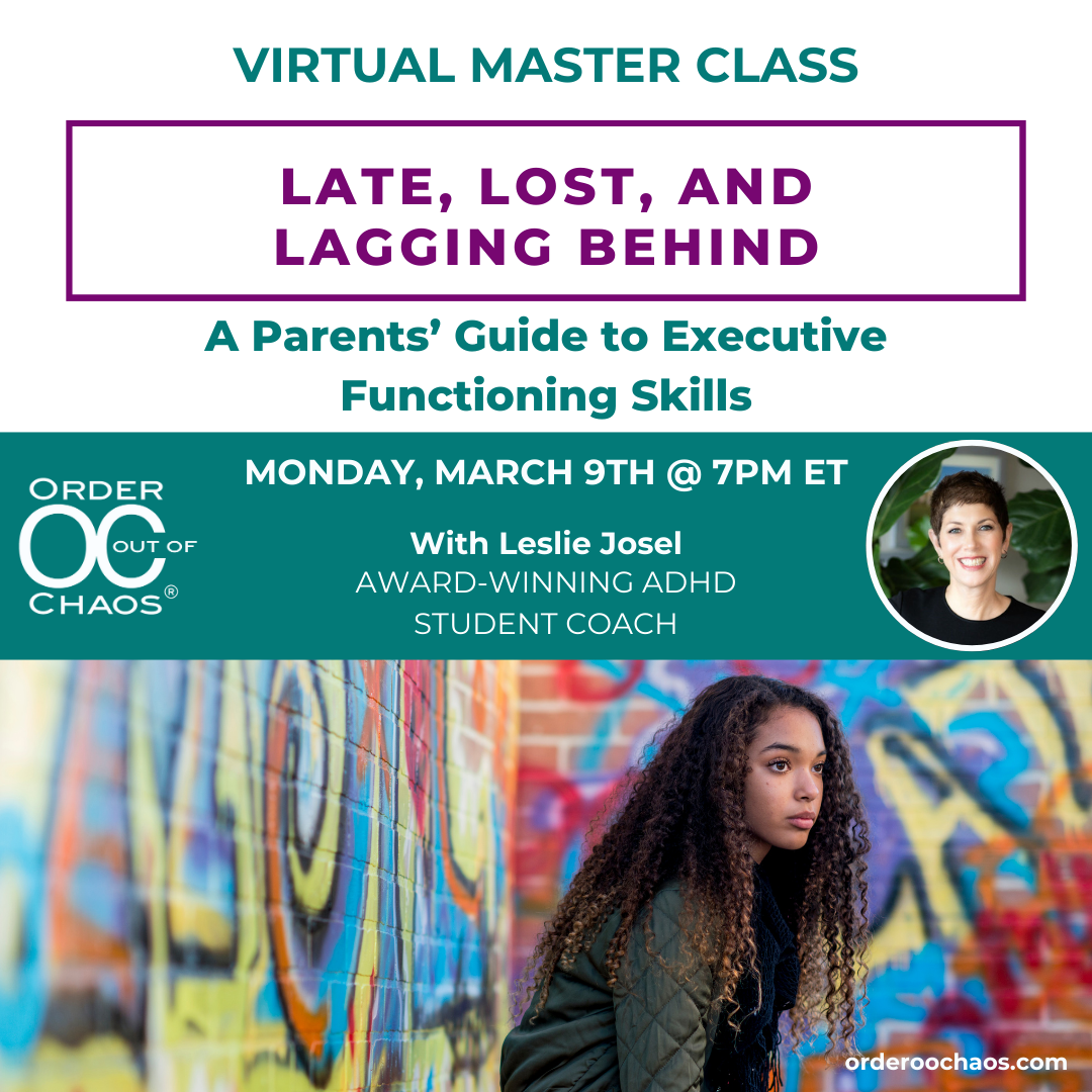 MASTER CLASS - Late, Lost and Lagging Behind: A Parents’ Guide to Executive Functioning Skills