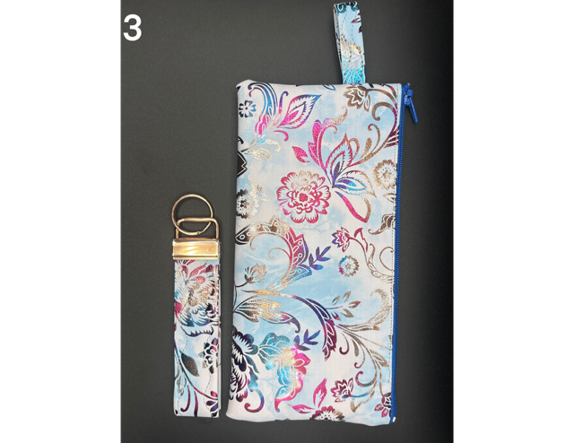 Mini Zipper Bag & key fob combo 2 piece