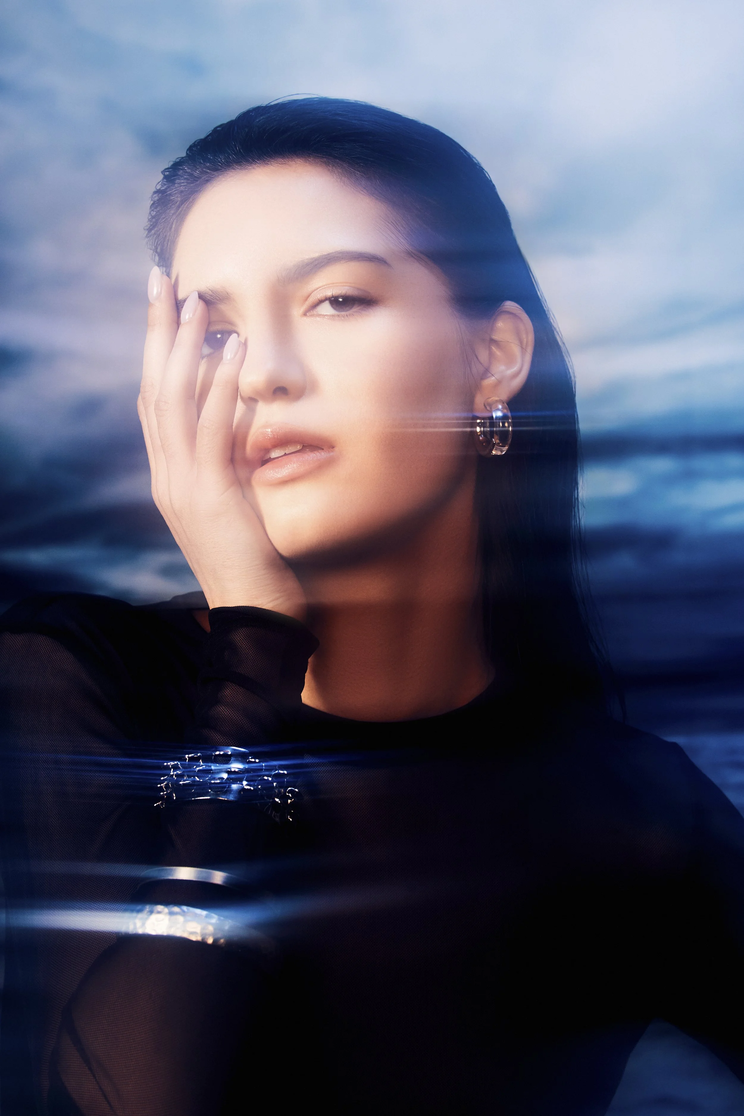 Fashion editorial makeup look by makeup artist Vickey Lee for photoshoot.