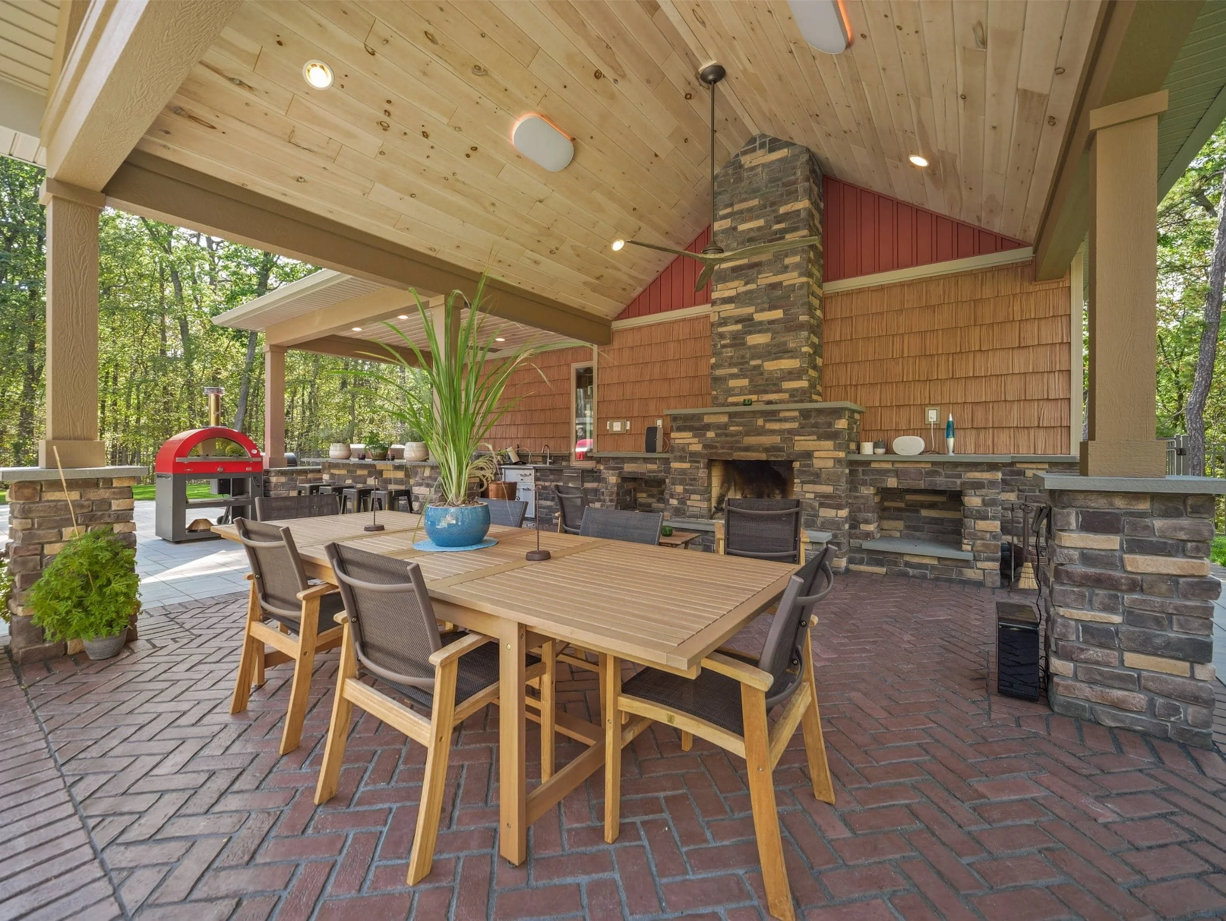 Landscape design featuring pool terrace and plant care in Silver Spring Township, PA