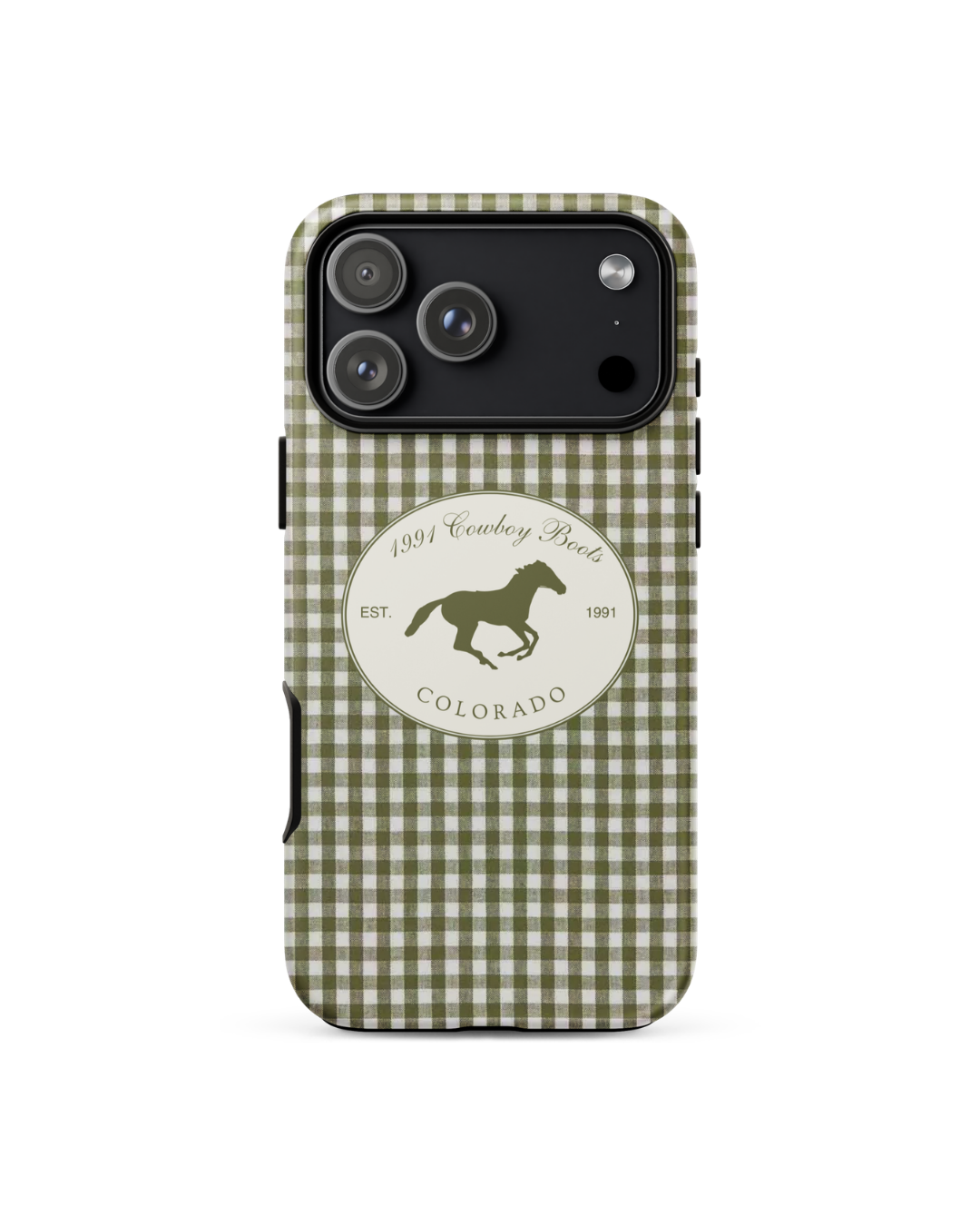 1991 Green Gingham Tough Case for iPhone®