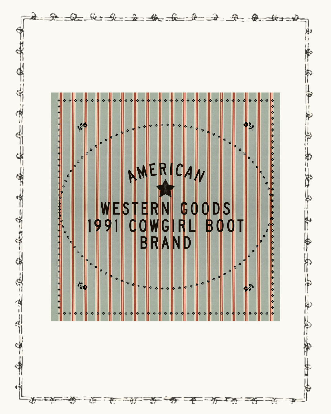 1991 American Brand Blue & Red Wild Rag