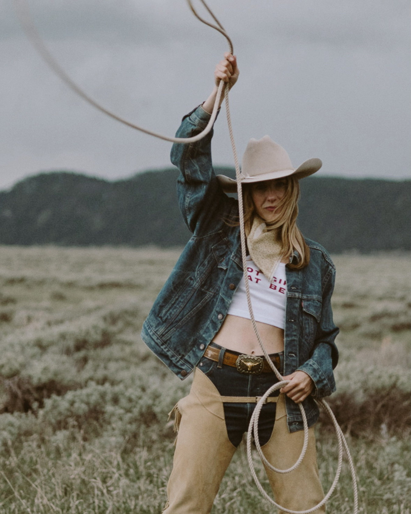1991 Cream Floral Silk Wild Rag — 1991 Cowboy Boots