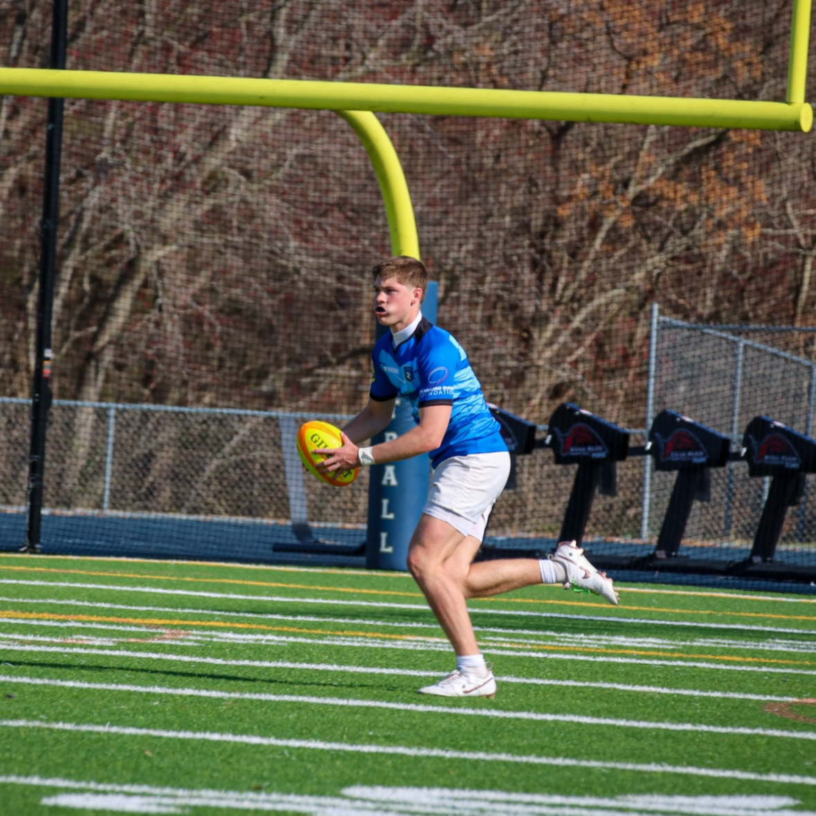 Athlete training rugby soccer