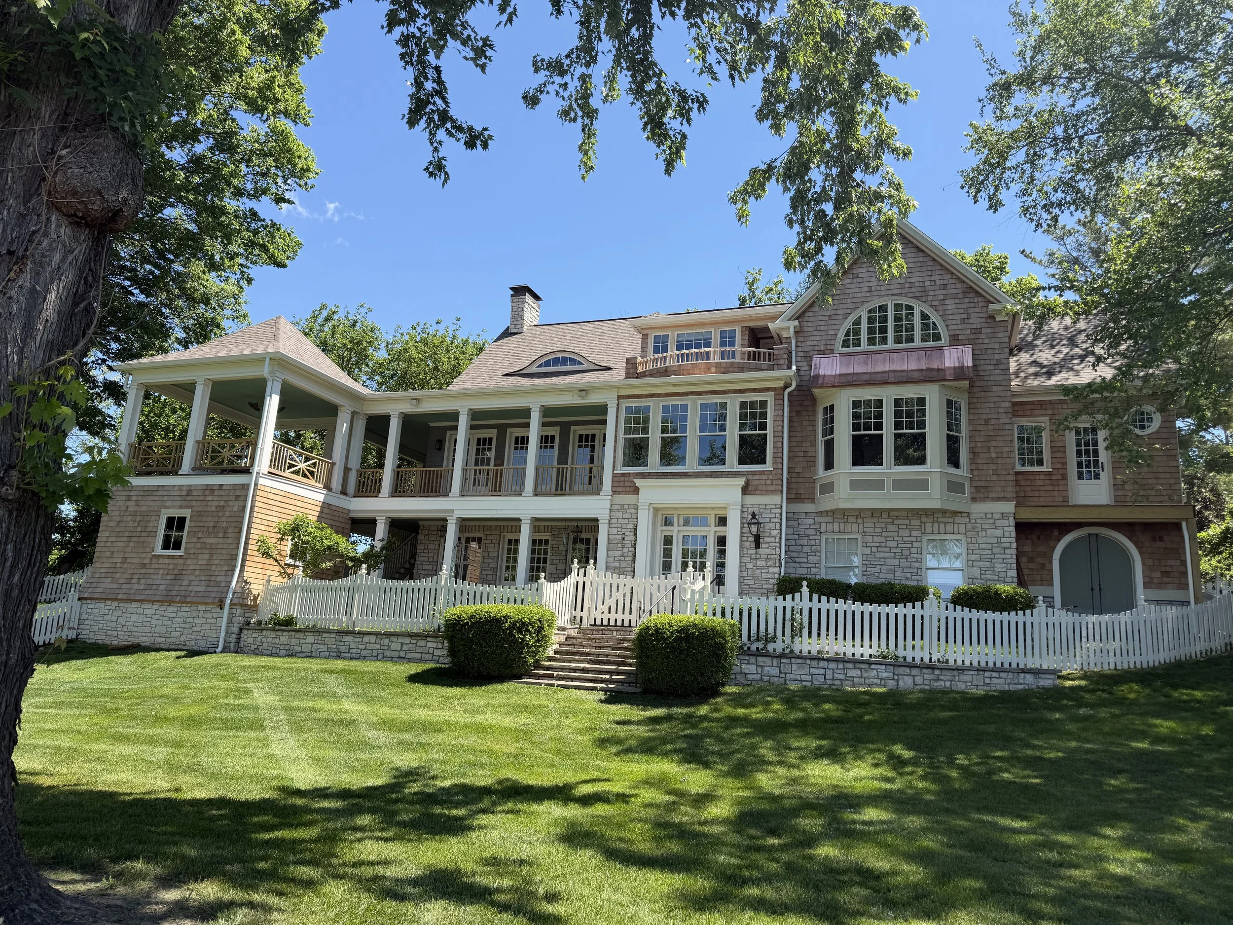 brand new curved ipe deck and complete whole home remodel by Norcross Builders
