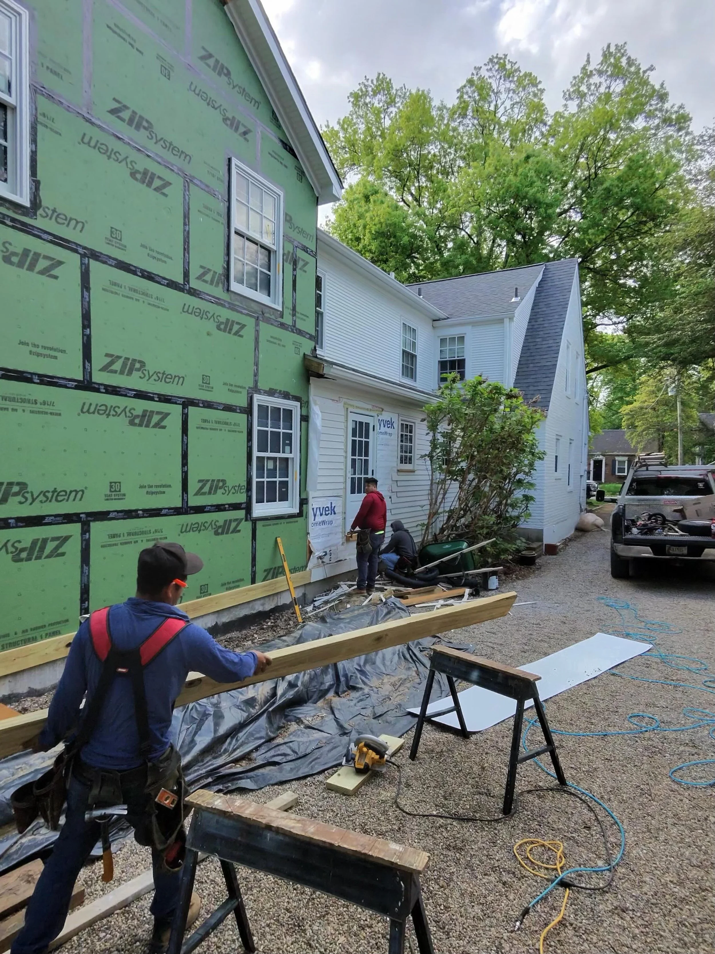 Norcross Builders are working on a whole home addition in Louisville KY