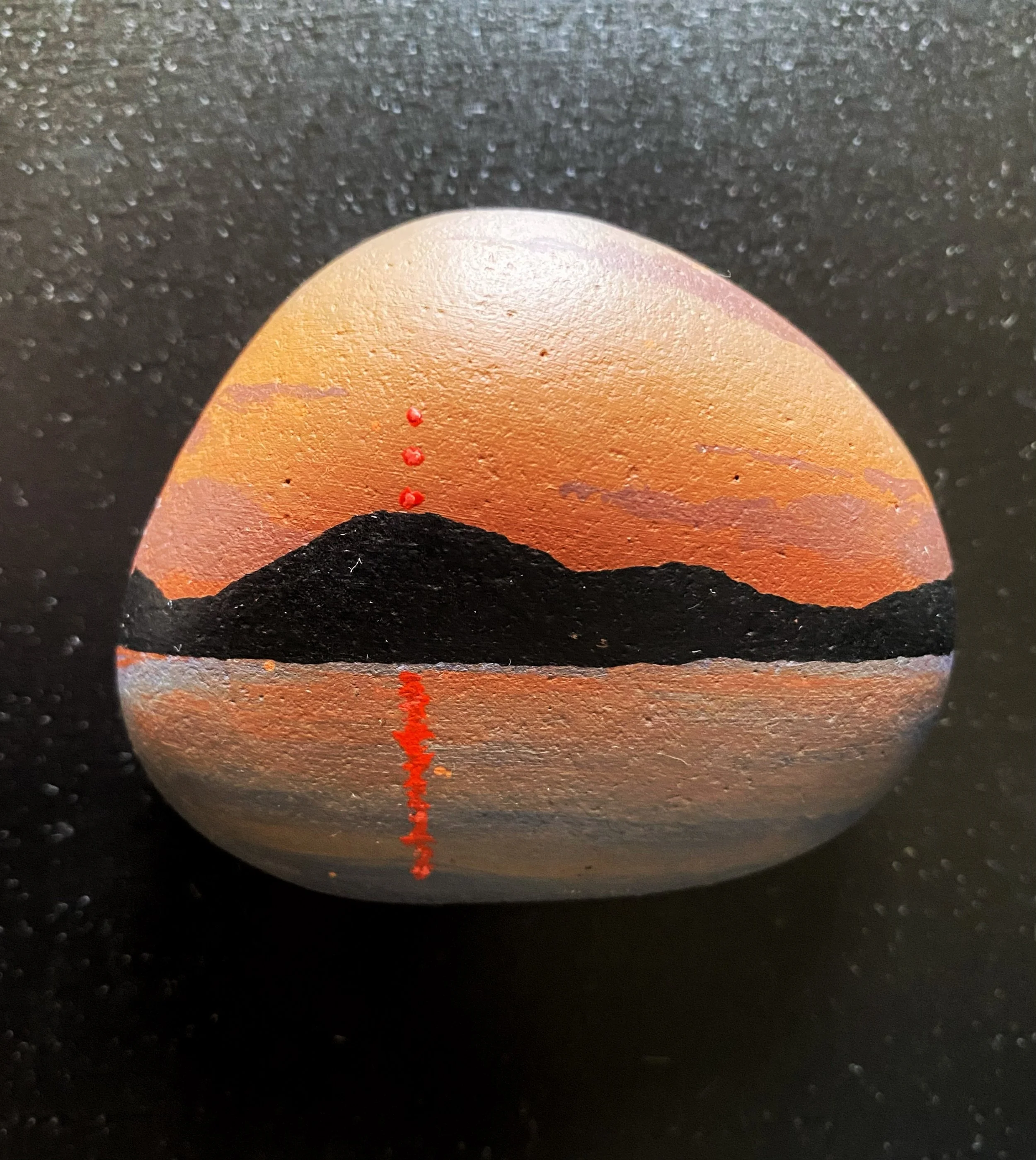 "Satellite" Acrylic on Stone, July 2025