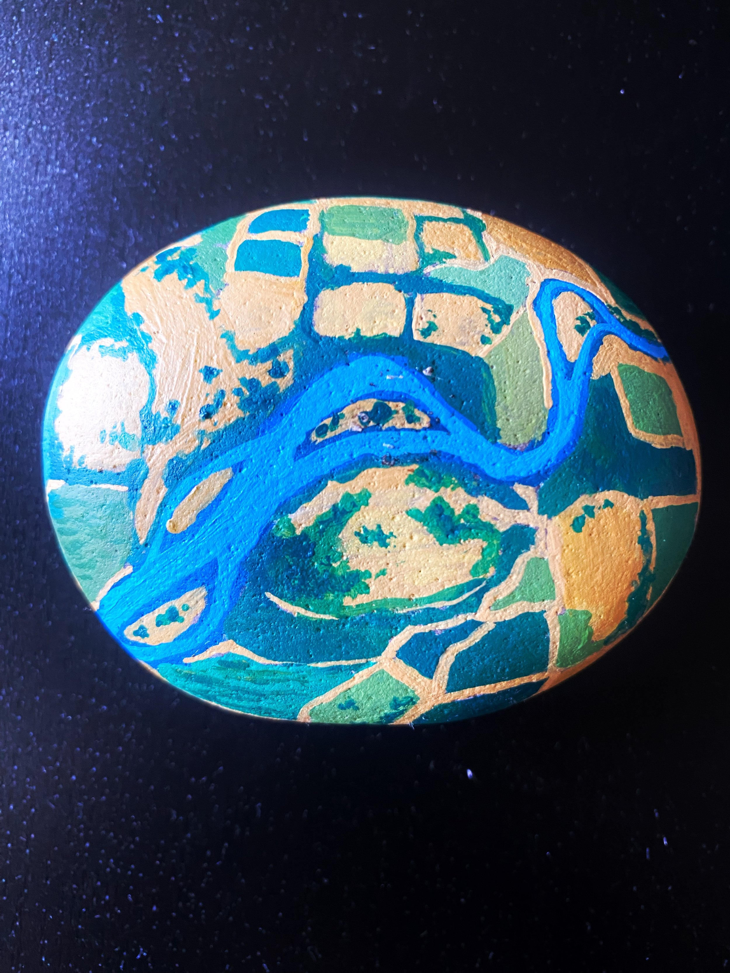 "Birdseye" Acrylic on Stone, July 2025