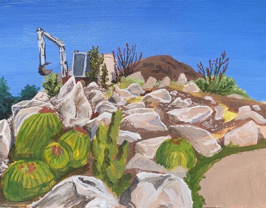 "Rearranger" Acrylic on Paper 8.5" x 11" April 2022