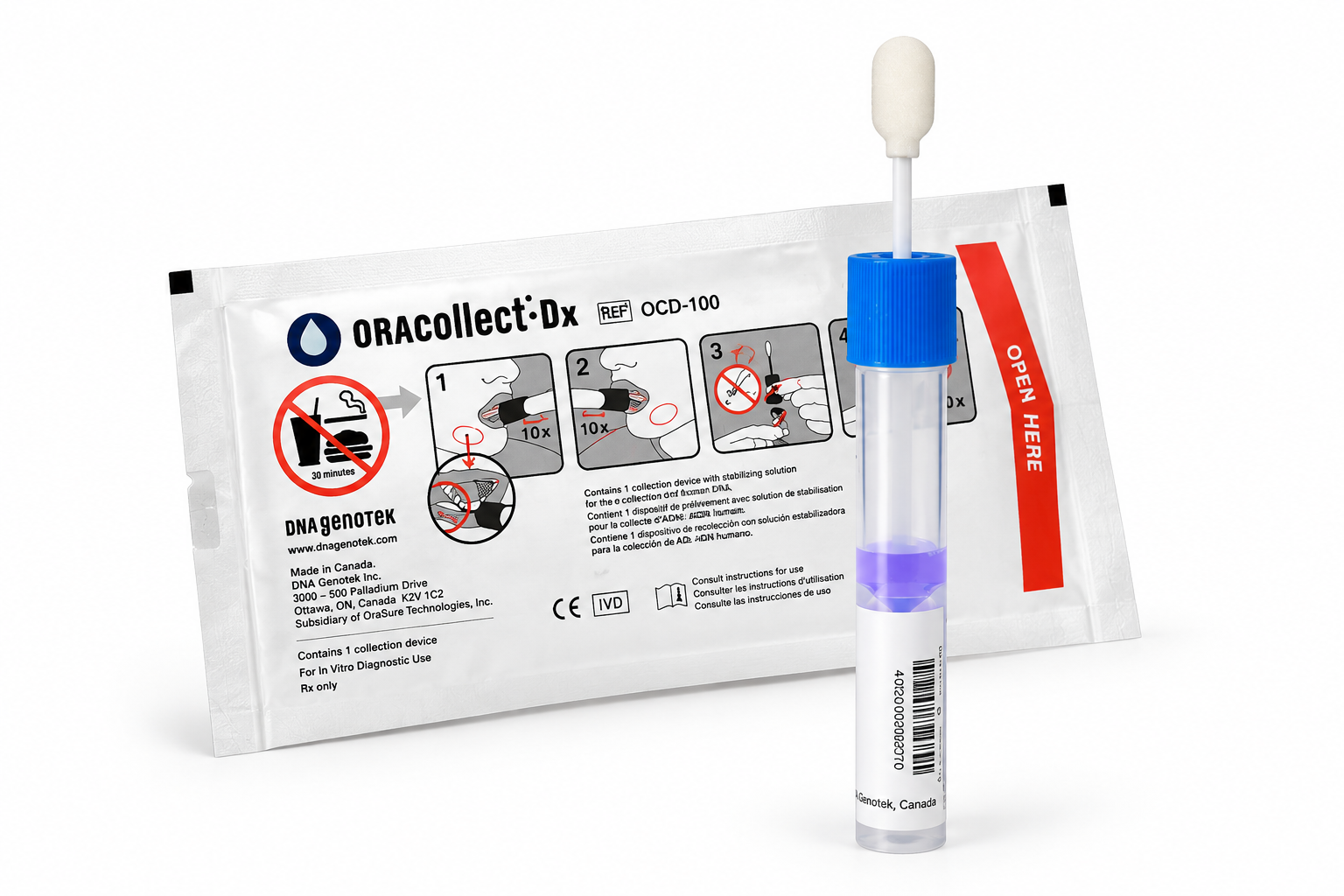 Oral swab test kit