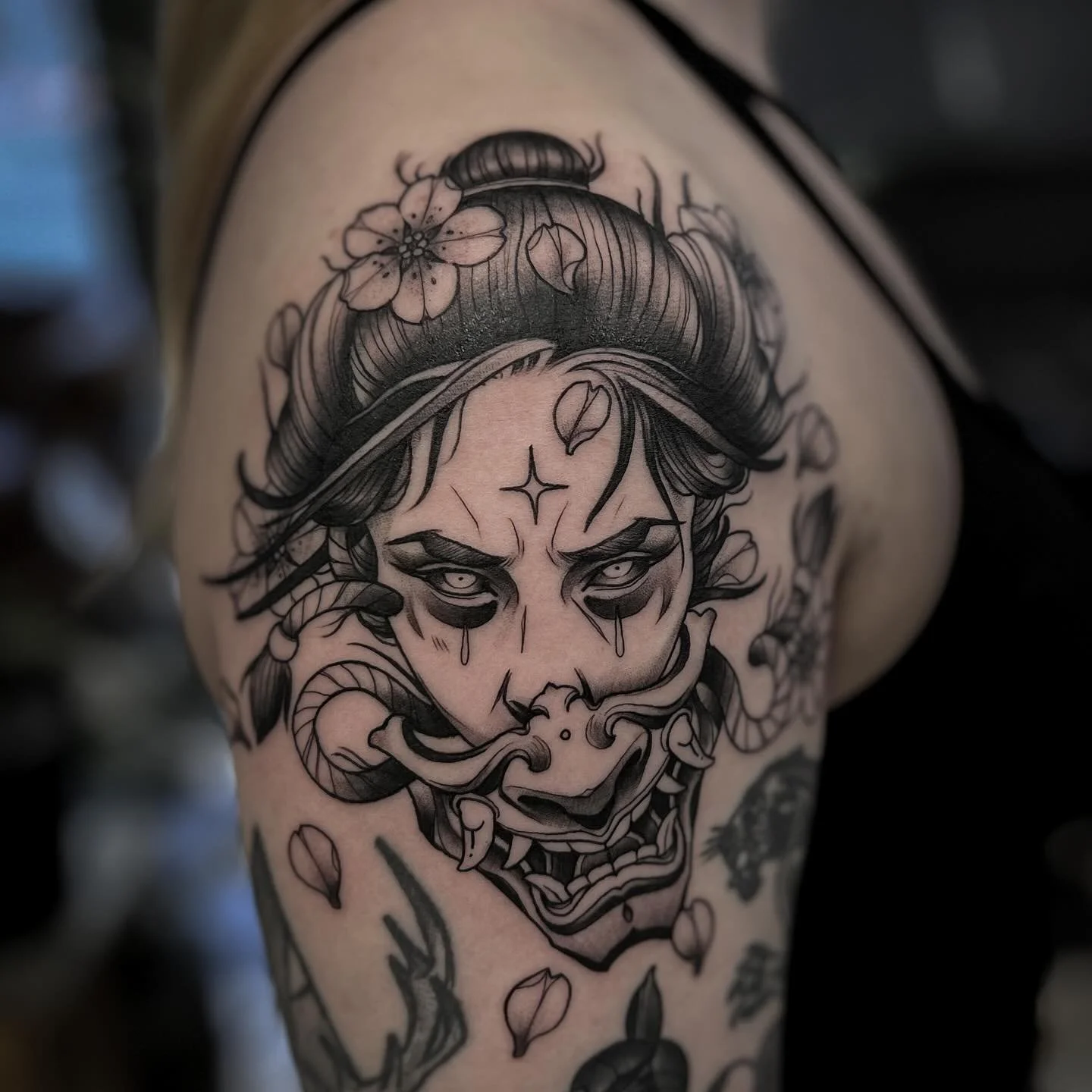 Super excited to be doing more of this style again! Hoping for more!

.
.
.

#bnginksociety&nbsp;#hannya #samurai 
#art #tattoo #neotraditional #blackwork #linework #blackwork #sketch #customtattoo&nbsp;&nbsp;#ink&nbsp;&nbsp;#tattooink&nbsp;&nbsp;#ta