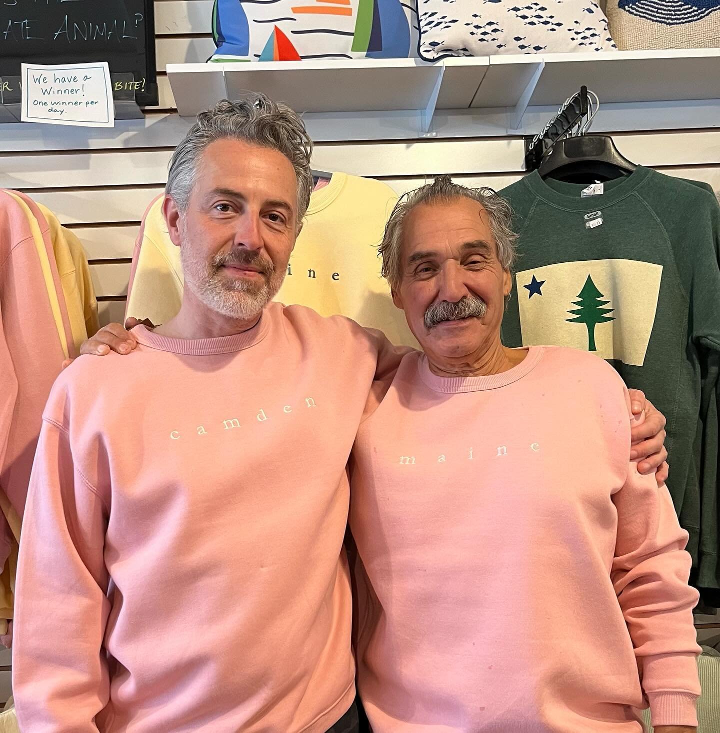 Men in Pink! 

Show your love for Camden and for Maine and for Camden, Maine with our cozy sweatshirts in pink and butter! Opening day is SATURDAY!! 

We&rsquo;re almost ready! 

#camden #camdenmaine #sweatshirt #shopsmall #midcoastmaine