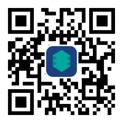 PromptOps QR code with a blue and teal logo at the center.