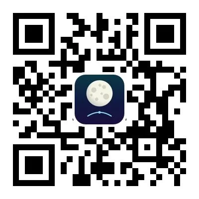 abLunar QR code with a moon icon in the center.