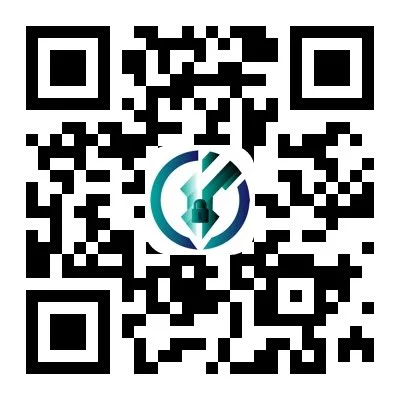 PromptGuard QR code with a logo of a fountain pen and a circular shape in the center.