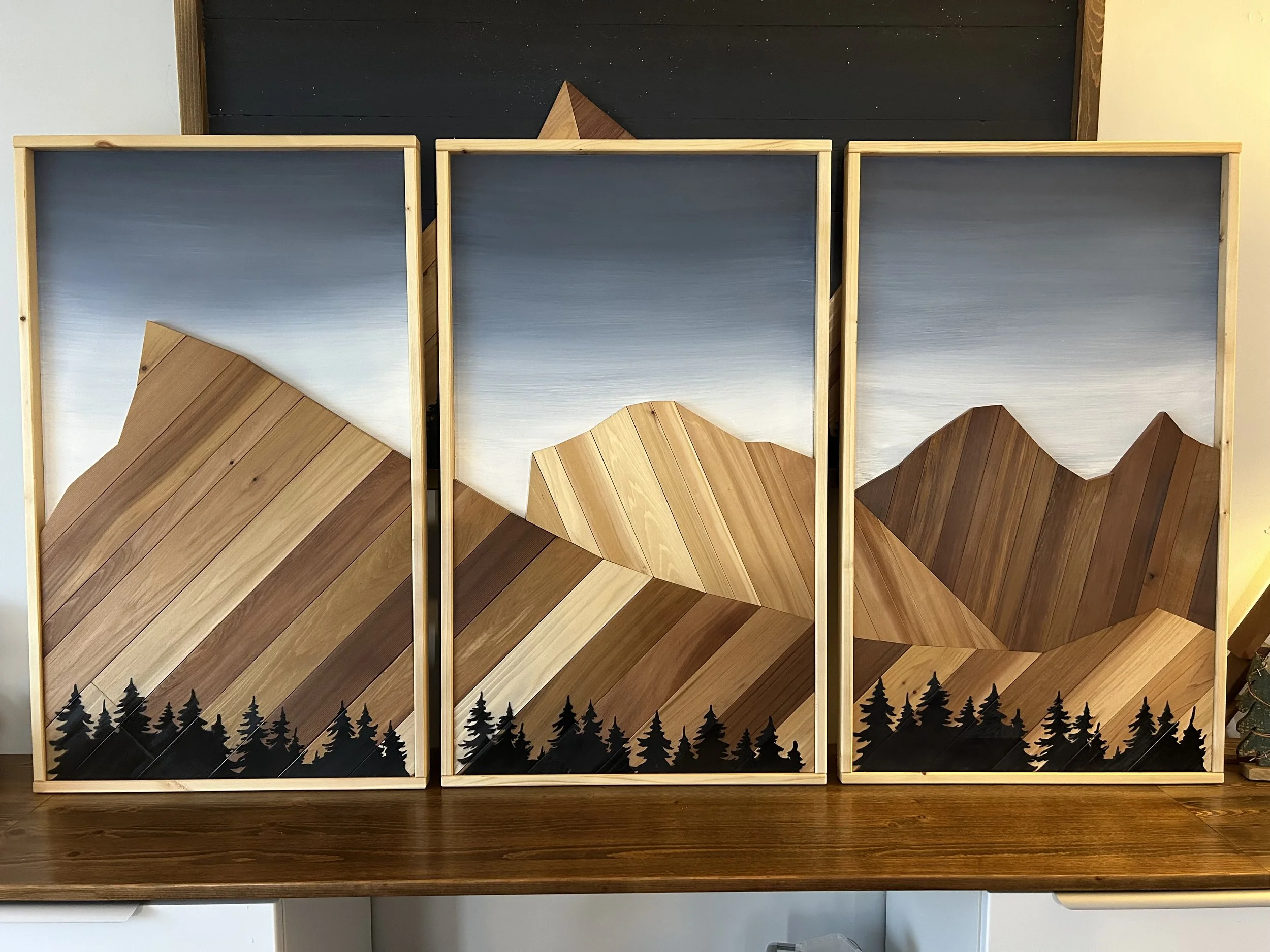 Cheam, Lady Peak, Stewart & Knight.
Each piece is 34" x 20"