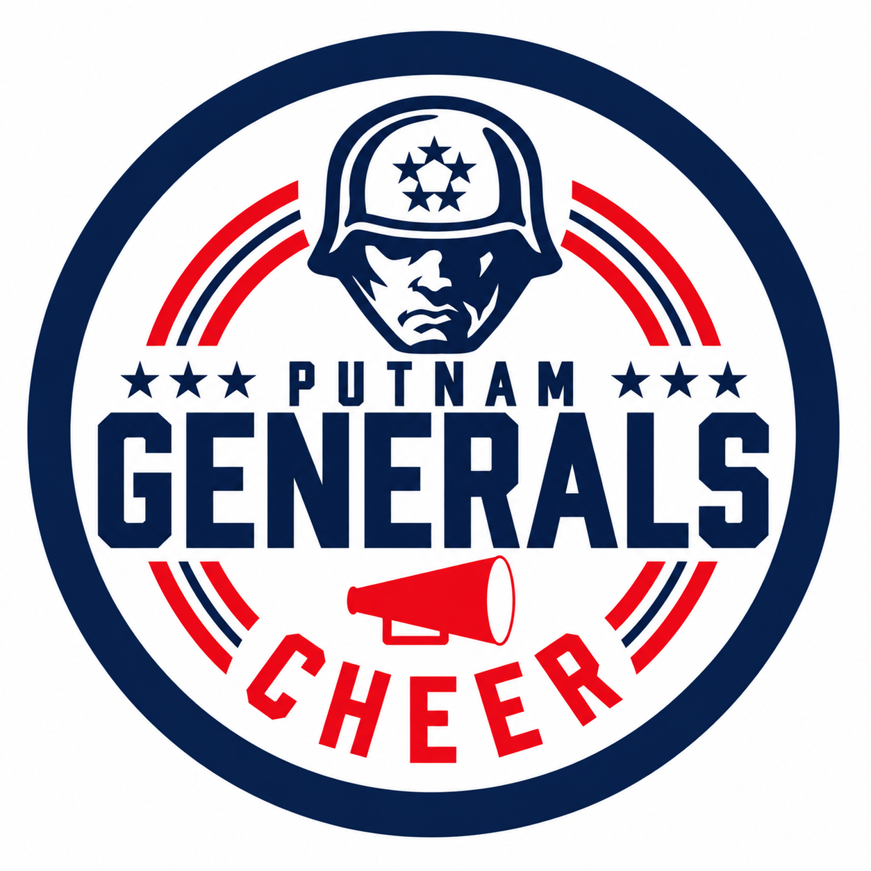 Putnam Generals Cheer Car Magnet