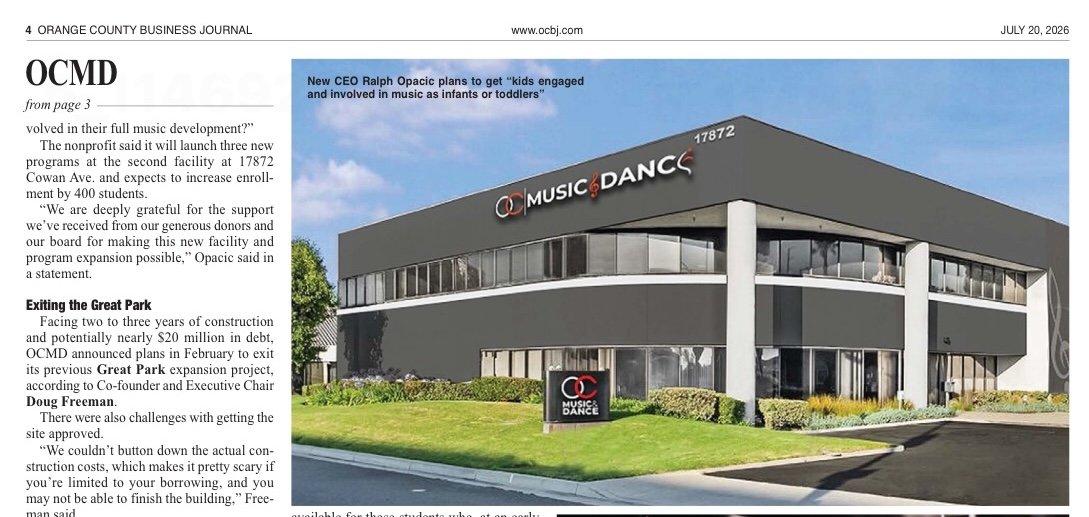 OCMD on OC Business Journal