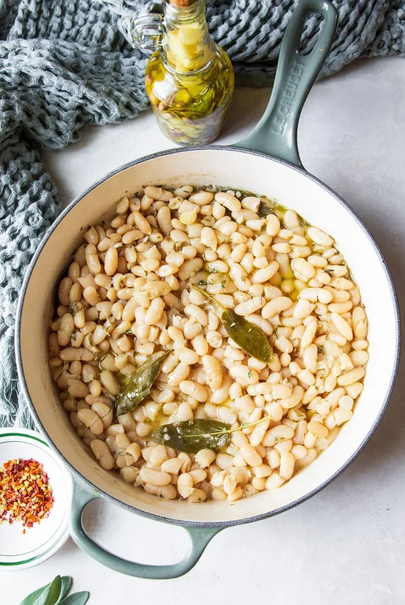 Creamy White Beans with Lemon and Cilantro