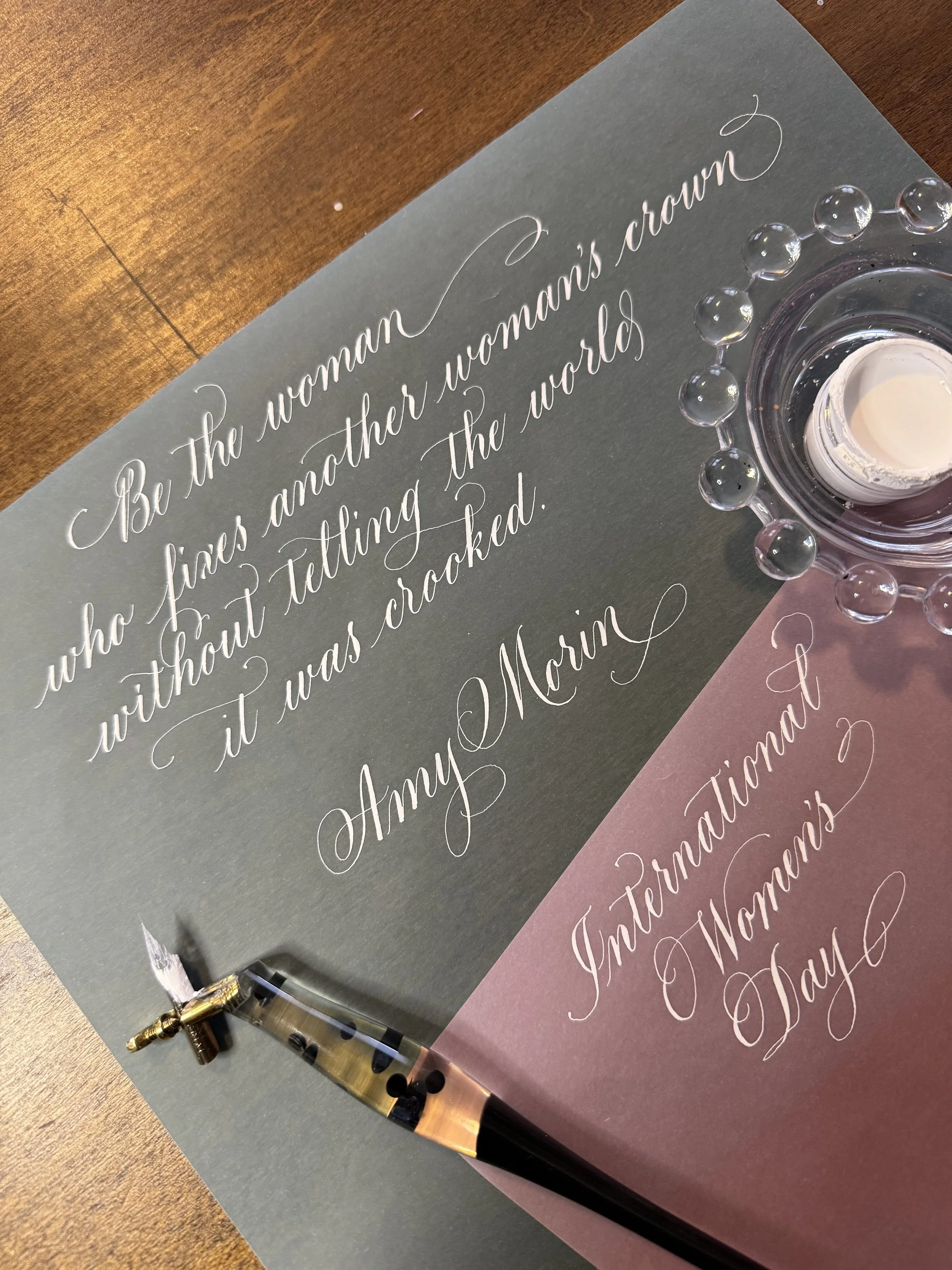 Calligraphy Quote for International Women's Day