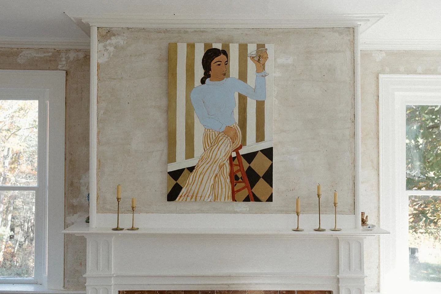 &ldquo;Cocktail Lady No.2&rdquo; 

Acrylic on stretched canvas
Now available. Link in bio.