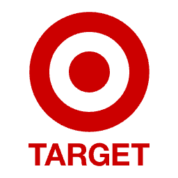 Target logo with red and black concentric circles and the word 'TARGET' underneath.