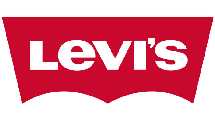 Levi's logo with red background and black text
