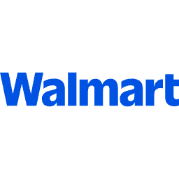 Walmart logo with black background and blue text