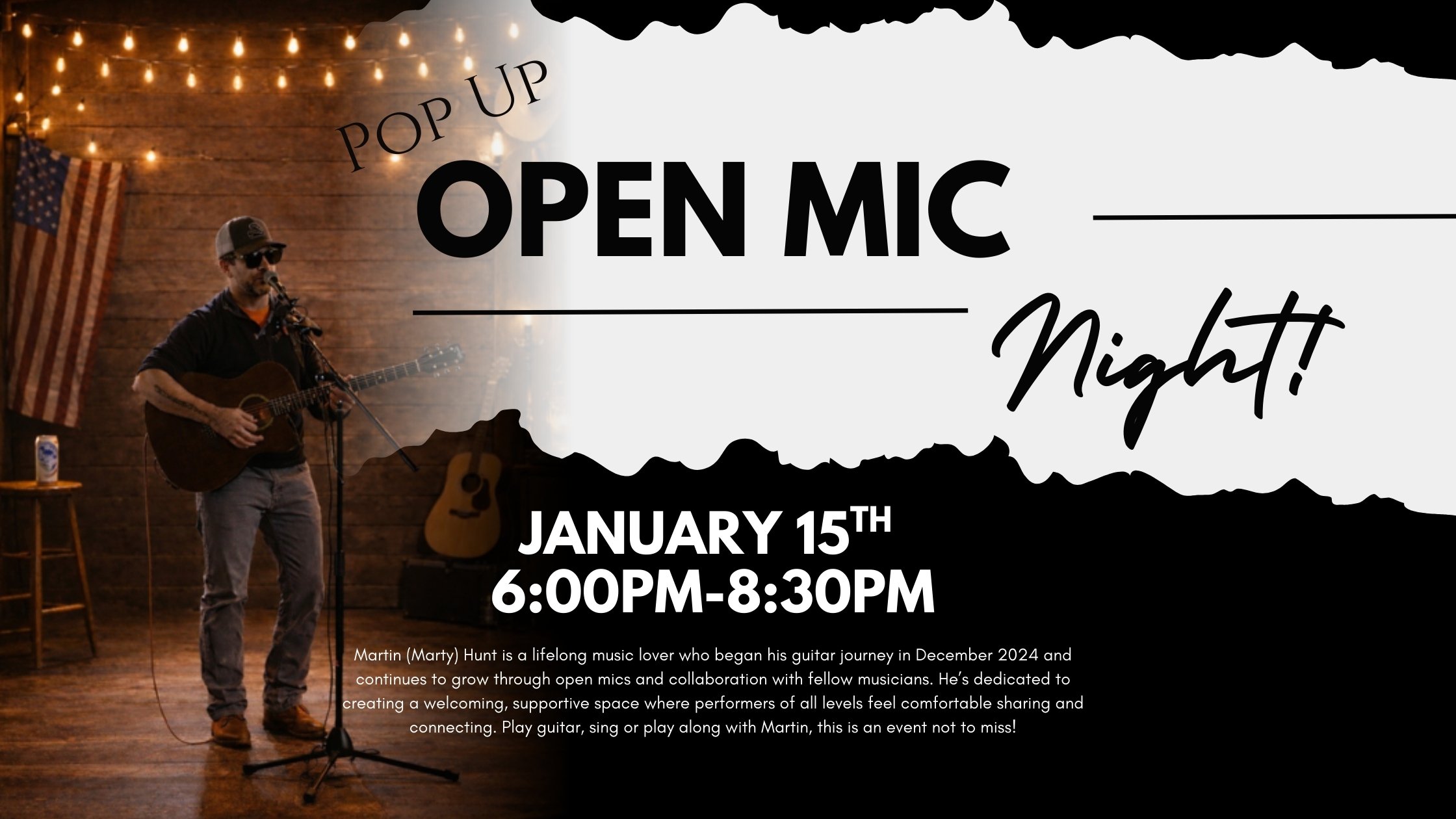 Open Mic with Marty Hunt