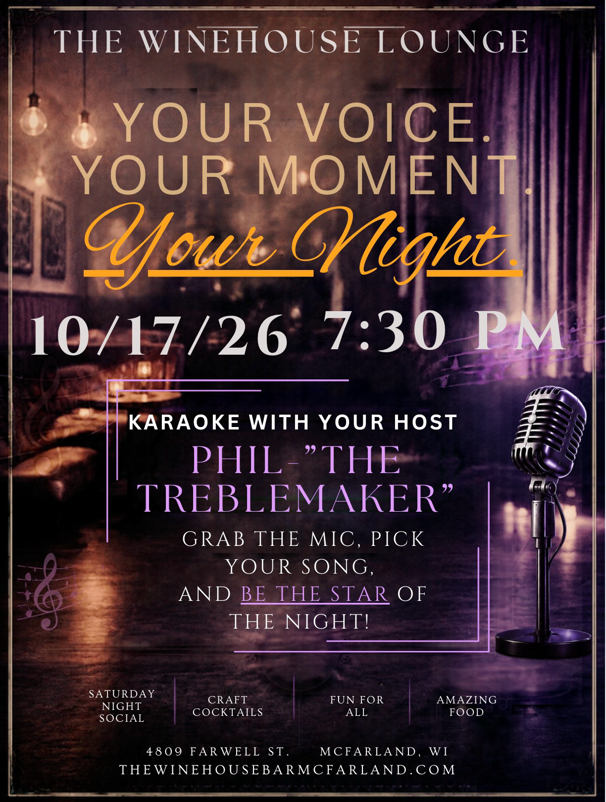 Karaoke with Your Host Phil "The Treblemaker"