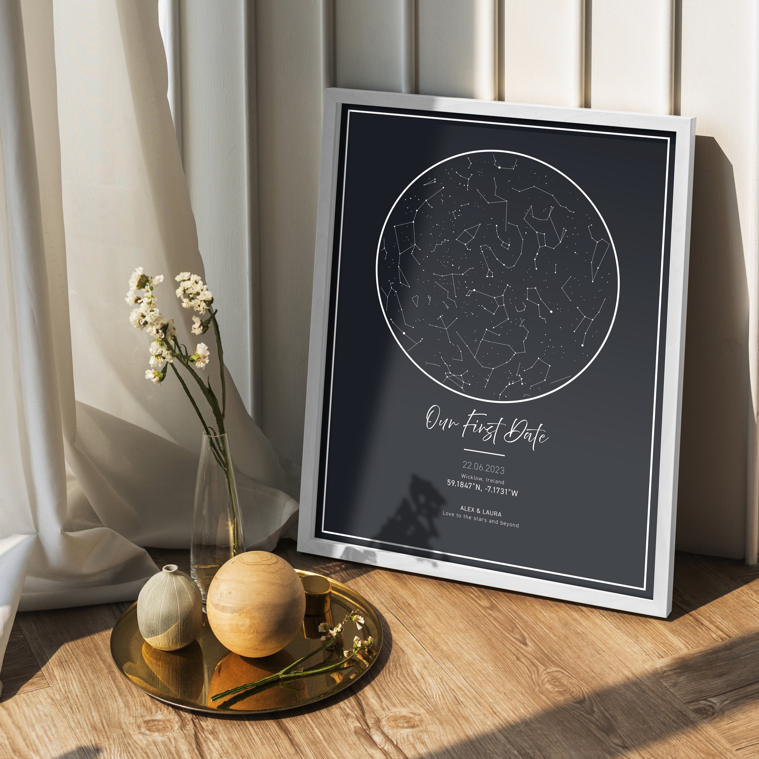 Personalised Star Map Noir | Capture A Special Moment