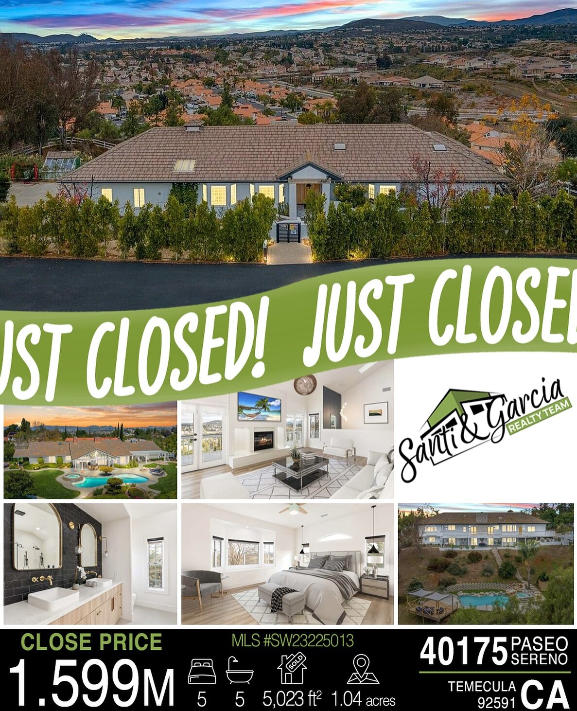 🥂JUST CLOSED‼️

📍40175 Paseo Sereno, Temecula, CA 92591

👉More info at santigarciarealty.com

#SantiGarciaRealty #realestate #realtor #realty #carealestategroup #commercialrealestate #residentialrealestate