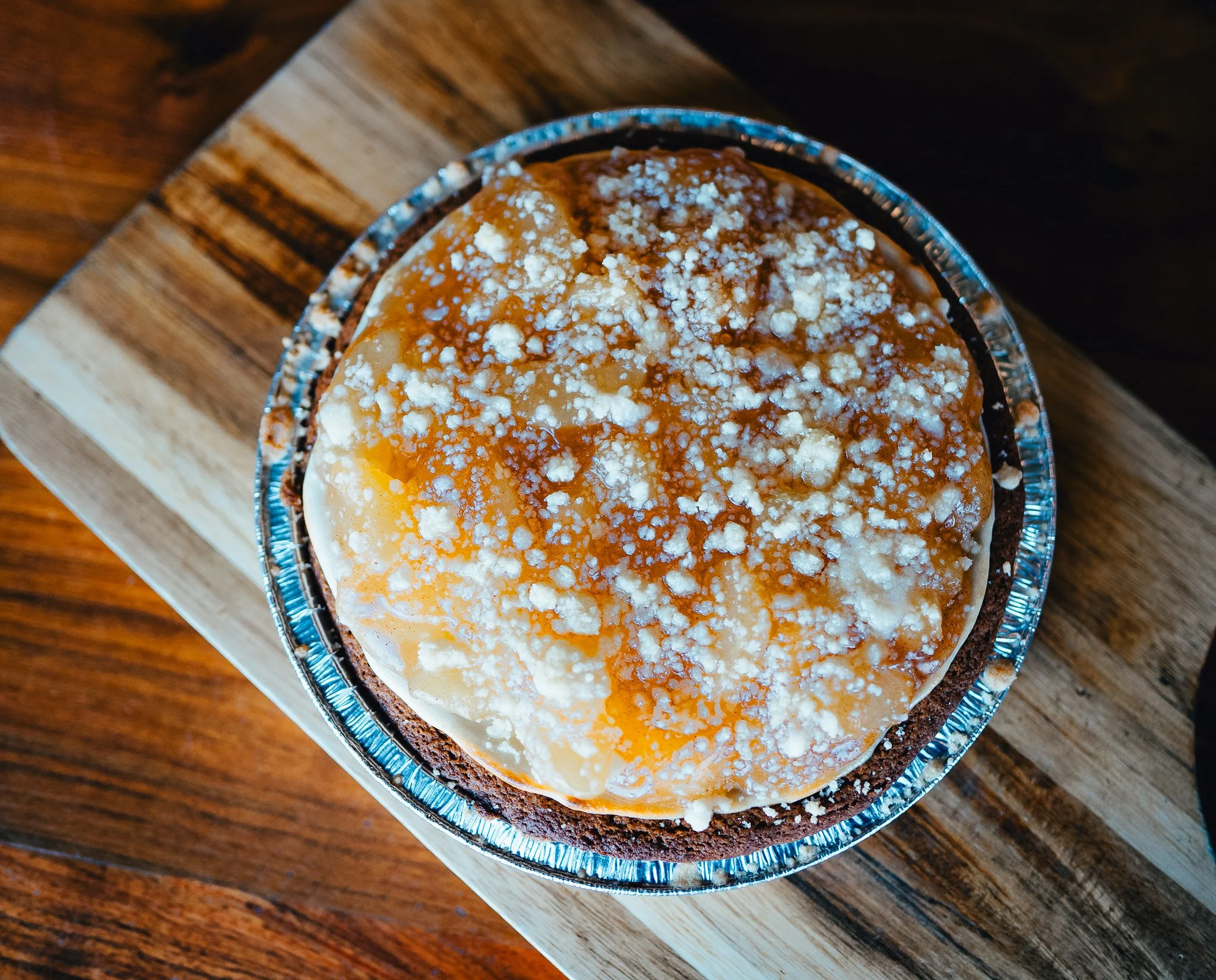 Apple Snickerdoodle Cheesecake Pie
