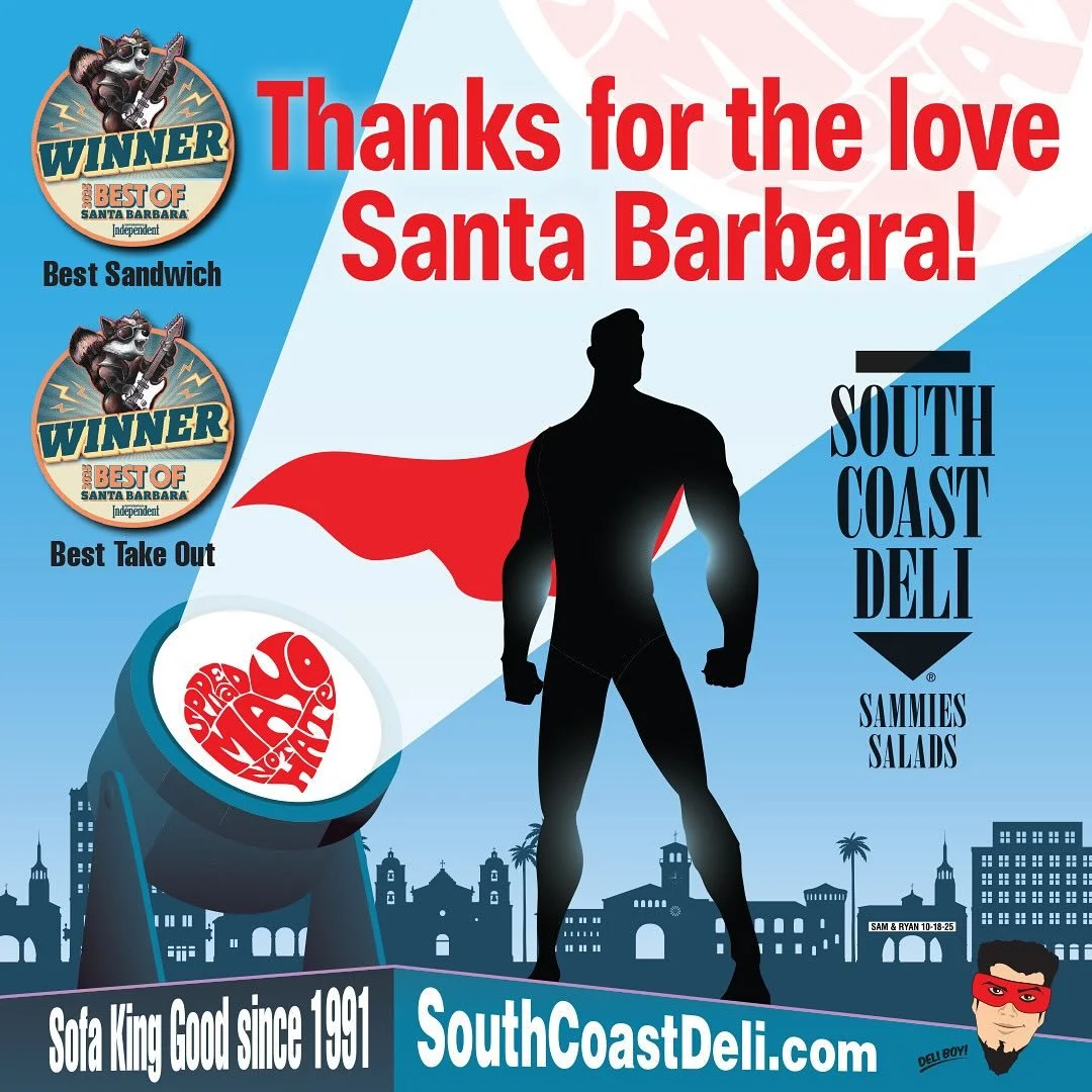 THANK YOU SANTA BARBARA ❤️ we wouldn’t be us without you guys, honored to be voted best sandwich & best takeout for another year!
#sbindependent #bestofsantabarbara #bestsandwich