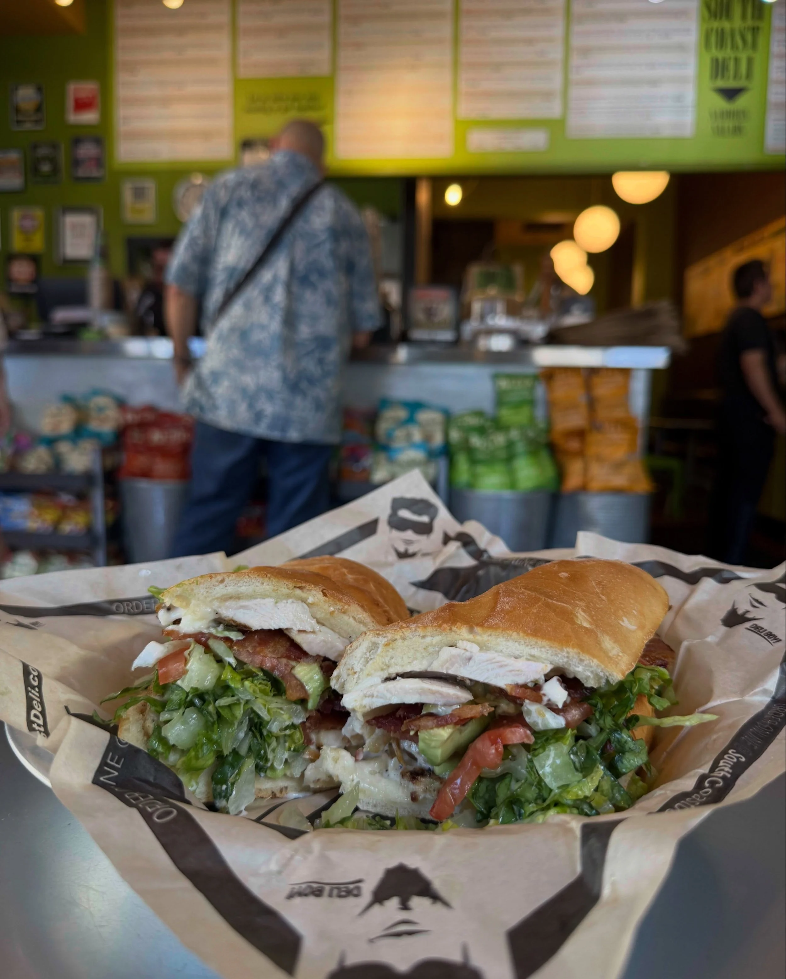 If you close your eyes, you&rsquo;re basically just having a salad. All our favorite things in one, the Cobb Salad Sammie 🤤

#lunch #santabarbara #downtownsantabarbara