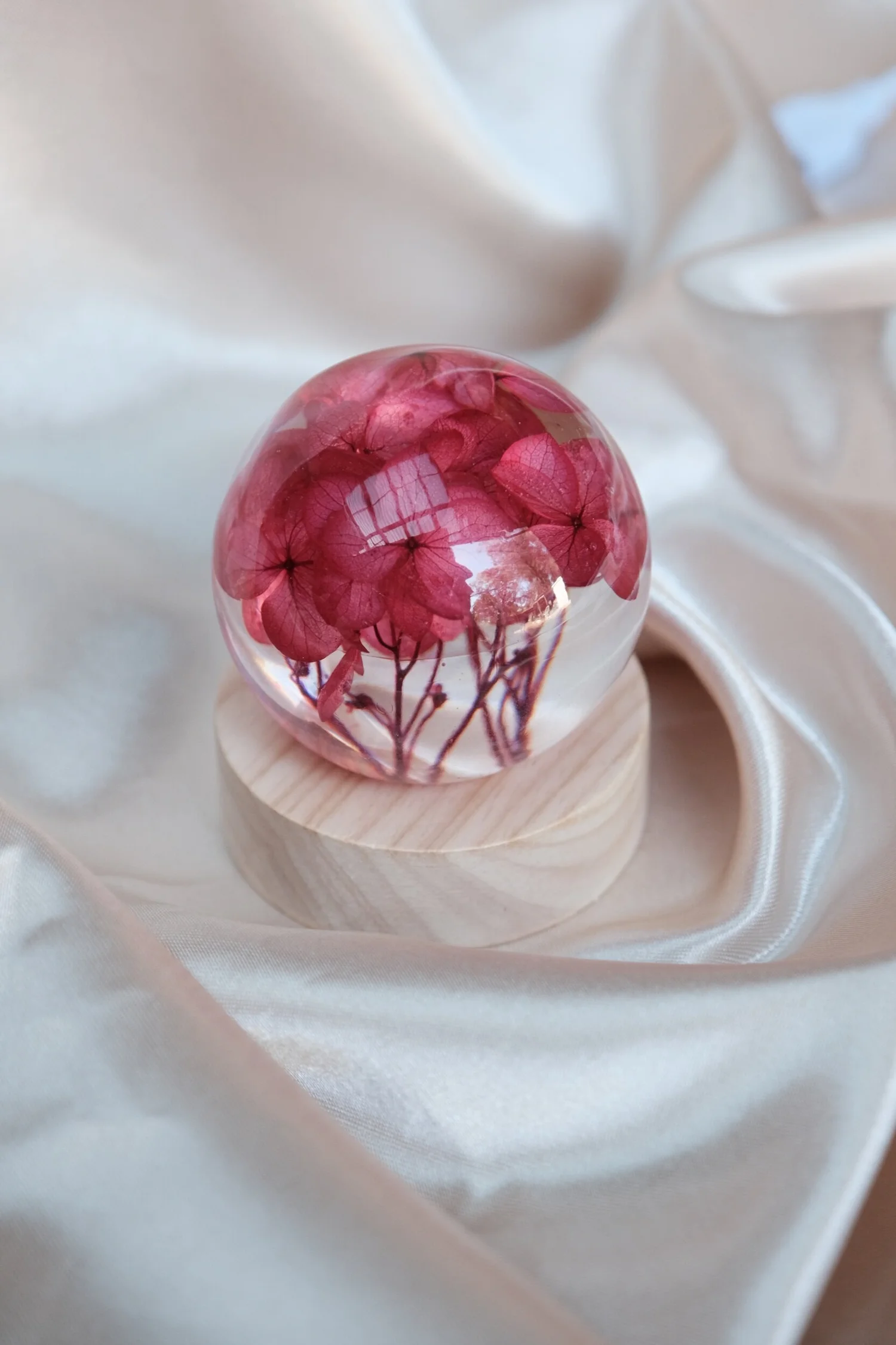 Crystal sphere styled on a table
