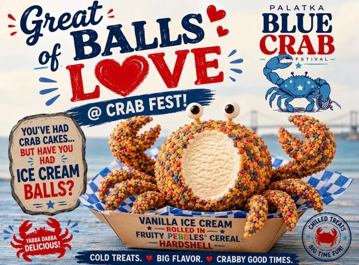 We made it to the @bluecrabfestivalpalatkafl 🦀🍦 this weekend!!!!! 

Blue crab festival, palatka Florida, viral dessert