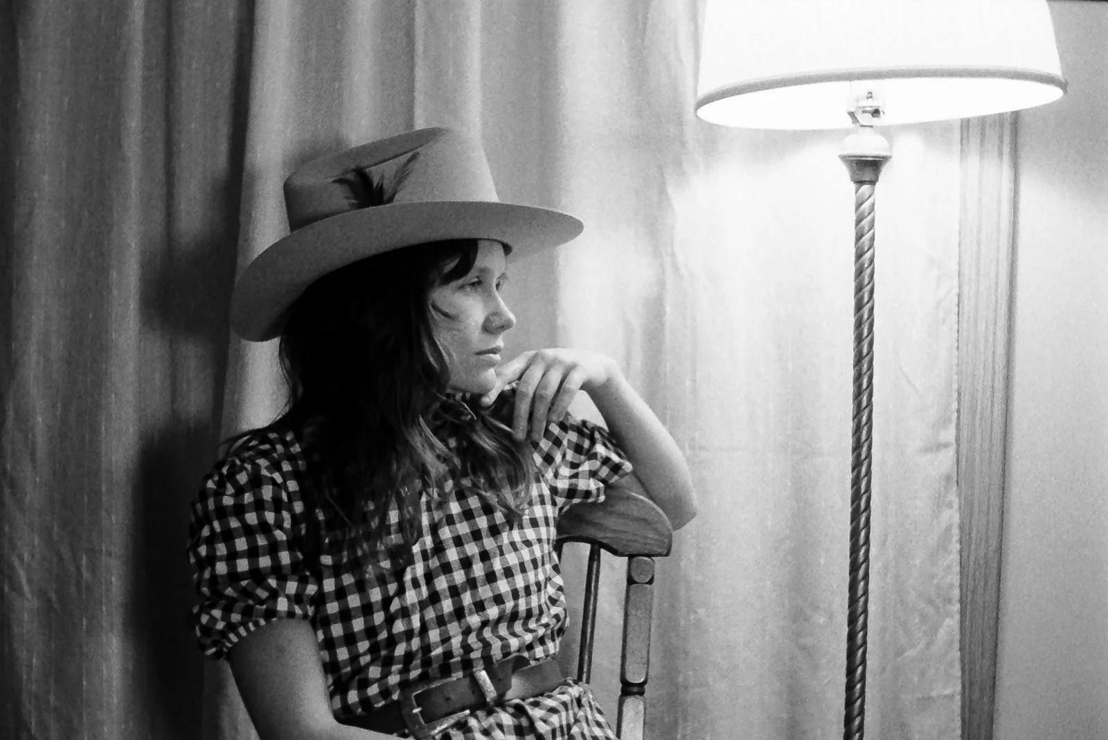 Tara Snyder Black and White Film Portrait in Northern Michigan