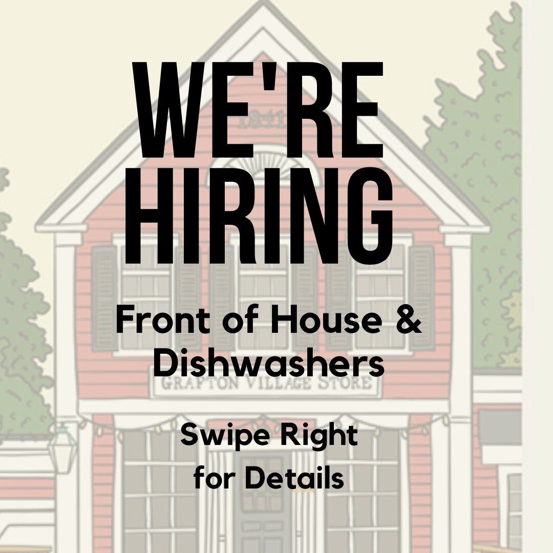 MKT is hiring! Swipe right for details! #Vermont #jobs #food #wine #hospitality