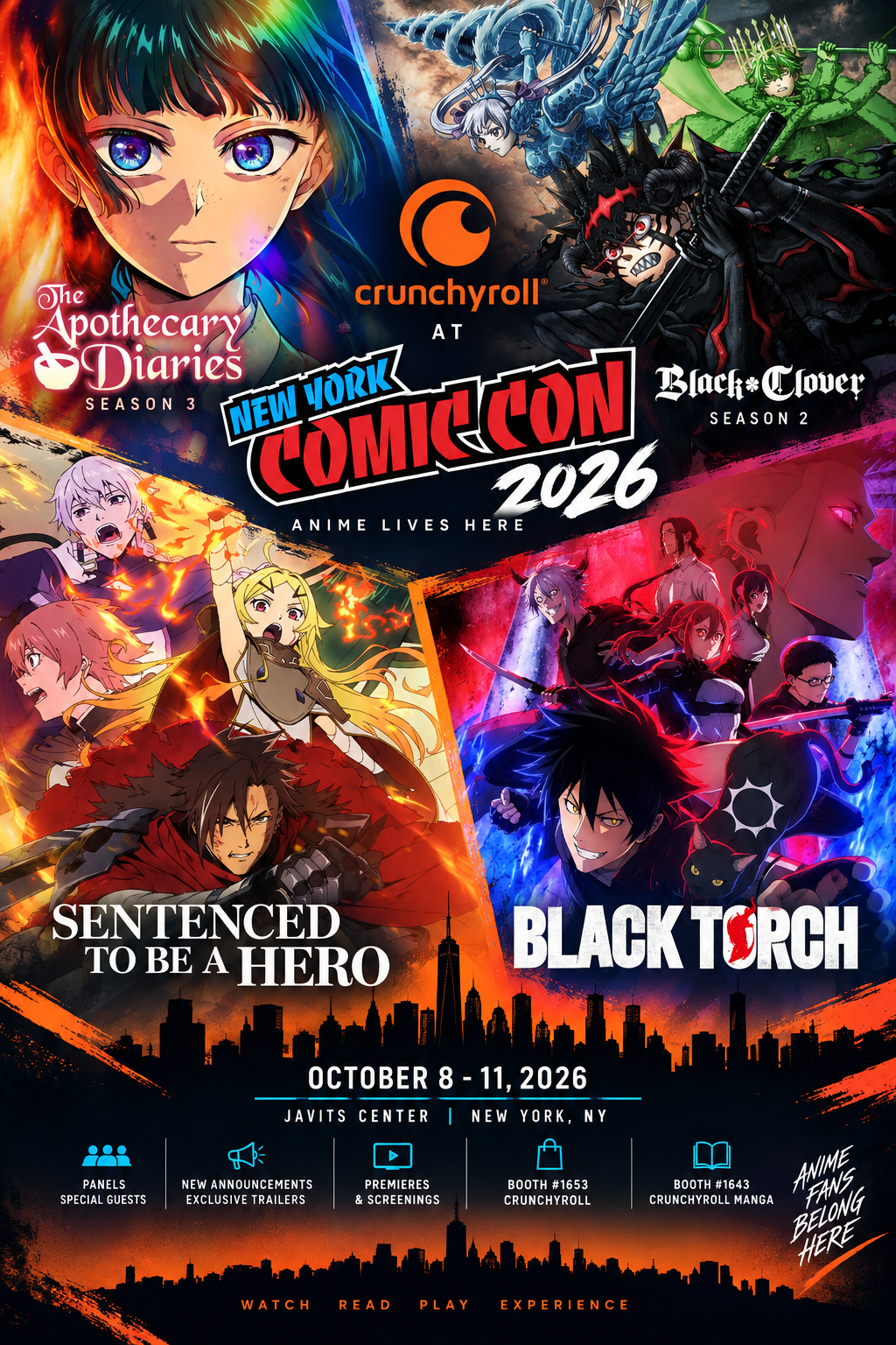 CRUNCHYROLL PREPARA UNA ENORME PROGRAMACIÓN PARA NEW YORK COMIC CON 2026