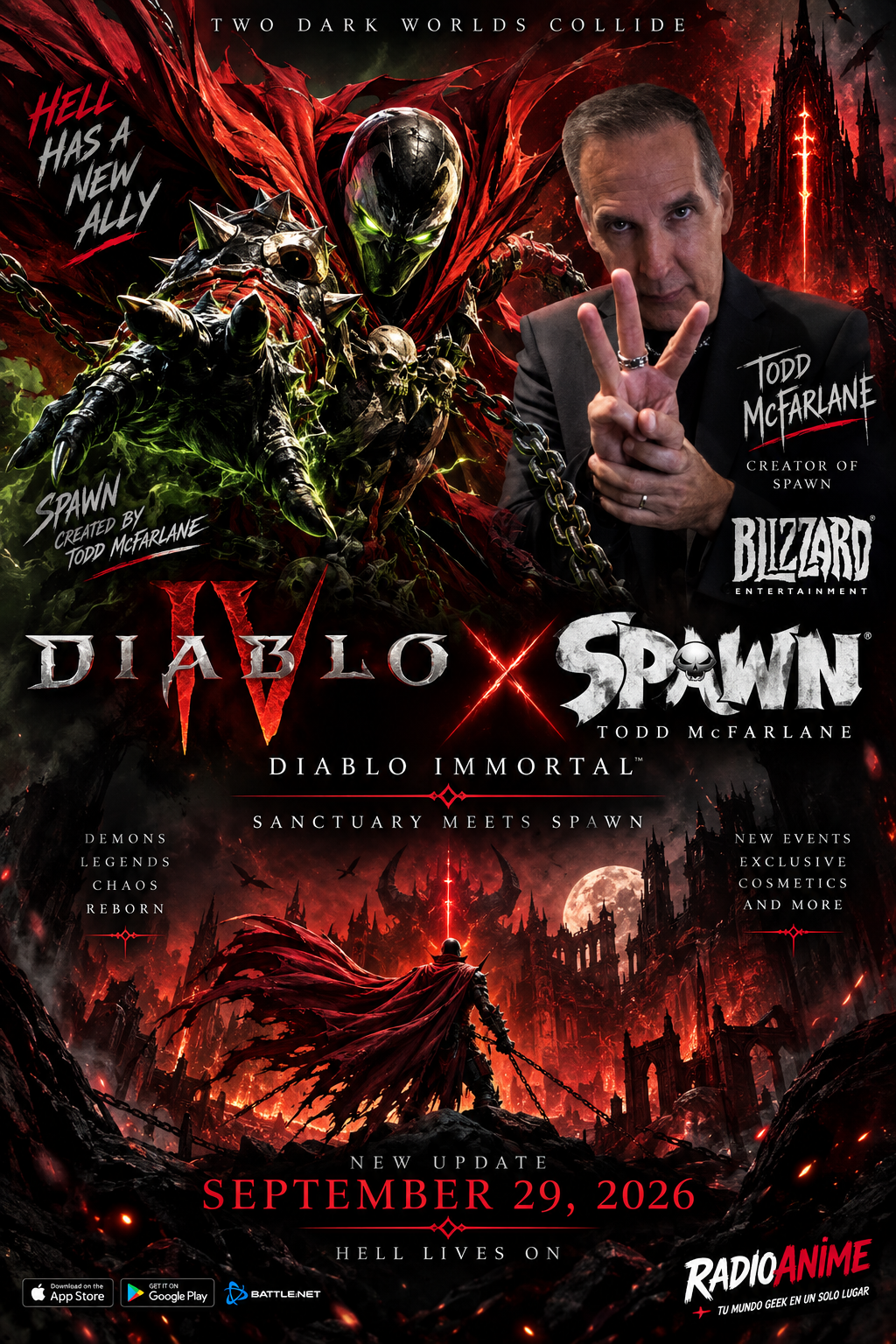 DIABLO IMMORTAL SE UNE A SPAWN EN UNA NUEVA COLABORACIÓN CON TODD MCFARLANE
